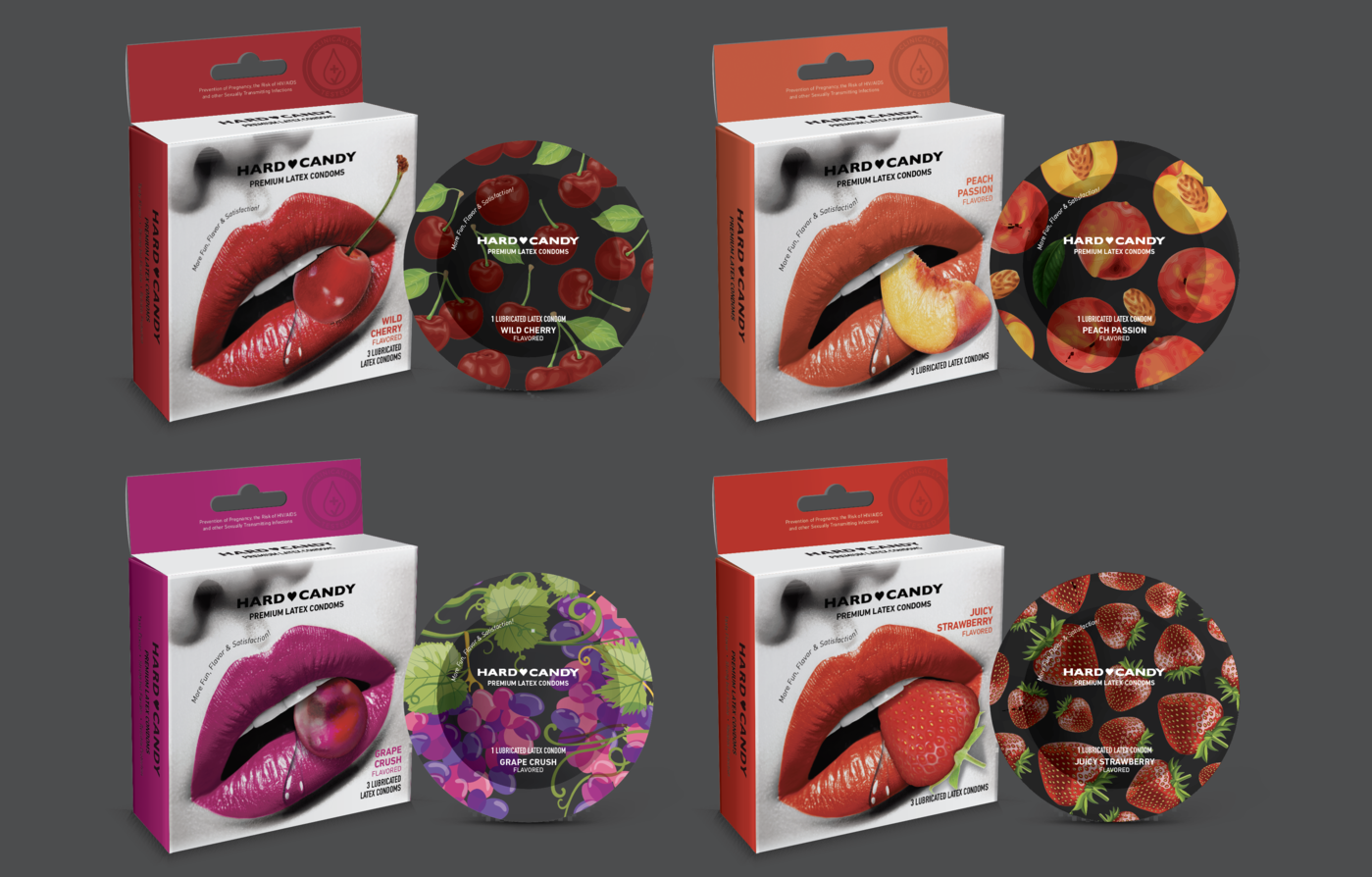 Hard Candy Fruit Flavored Condoms Concept by Tracey Taylor at
