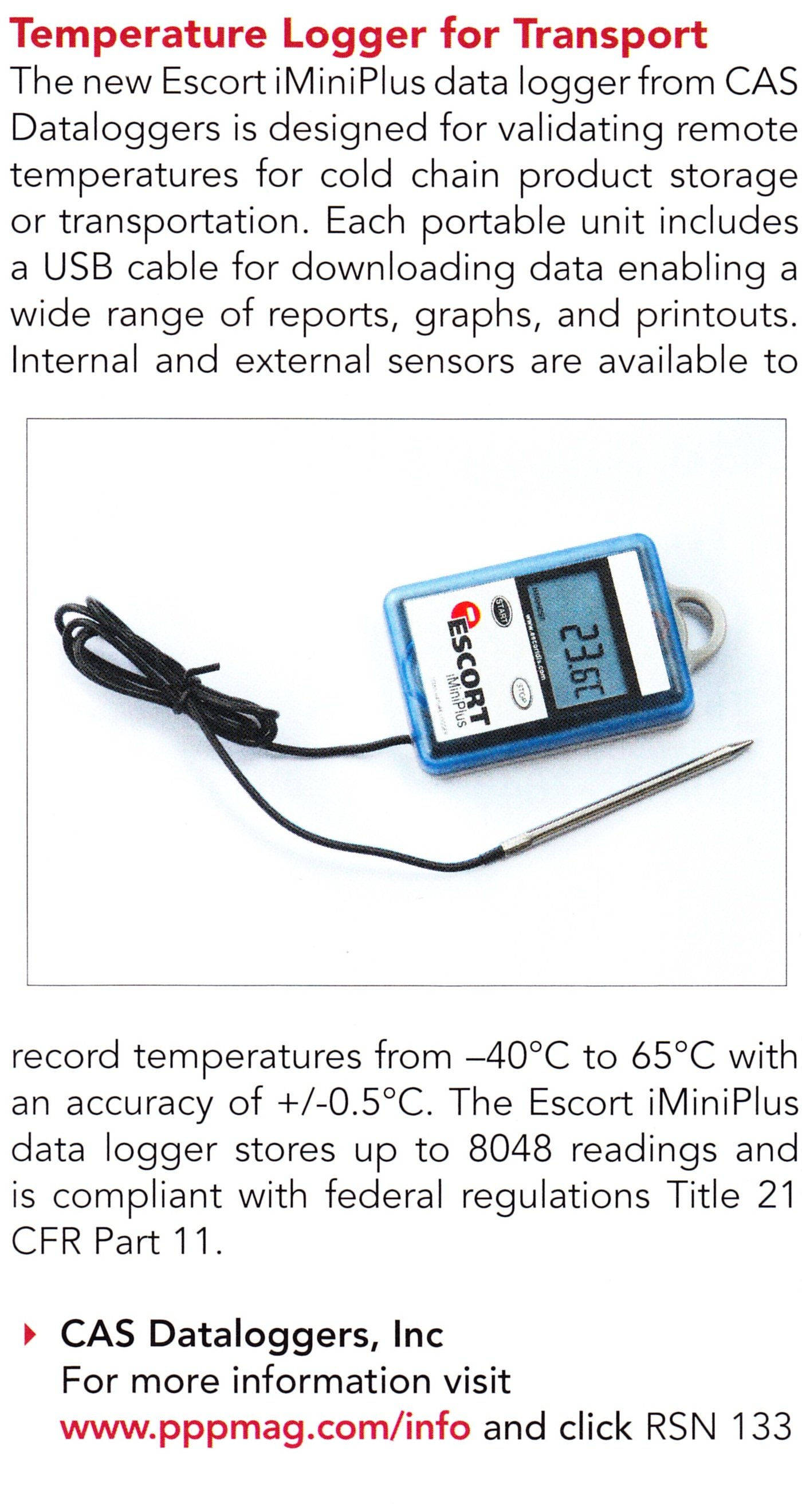 An upload by CAS Data Loggers on Coroflot: to the project Product News