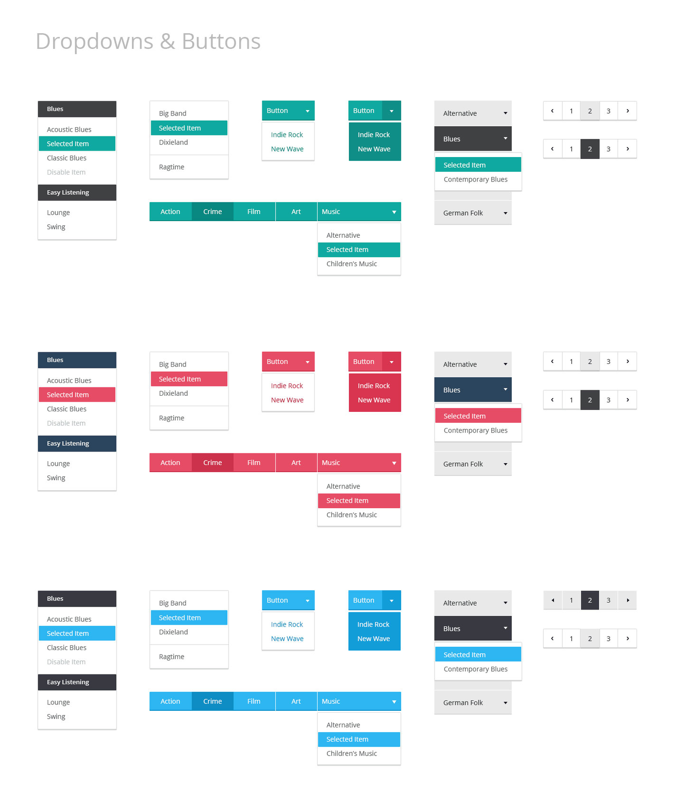Bootstrap 3 Flat UI by Marina Revutskaya at Coroflot.com