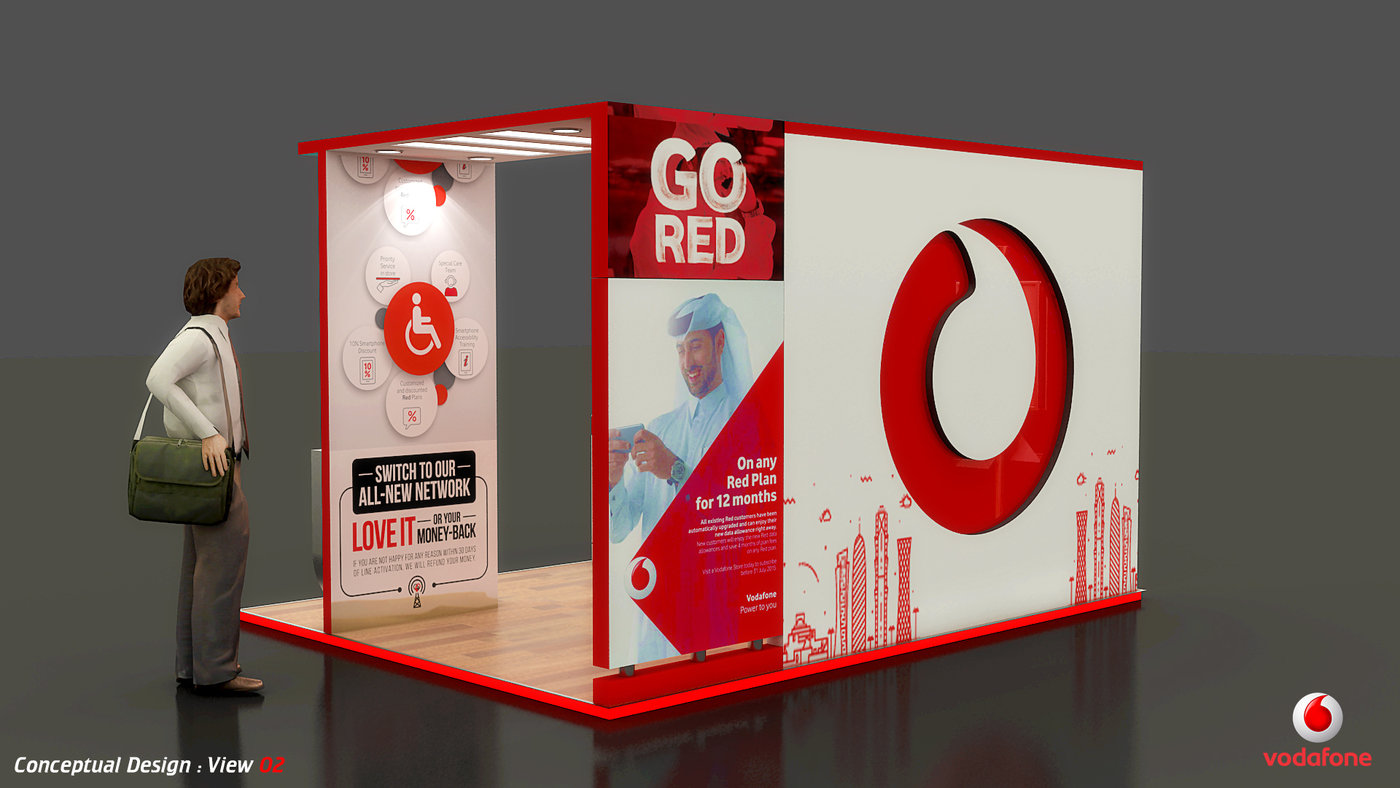 kiosk Design for Vodafone (Qatar) by Adnan Shirazi at