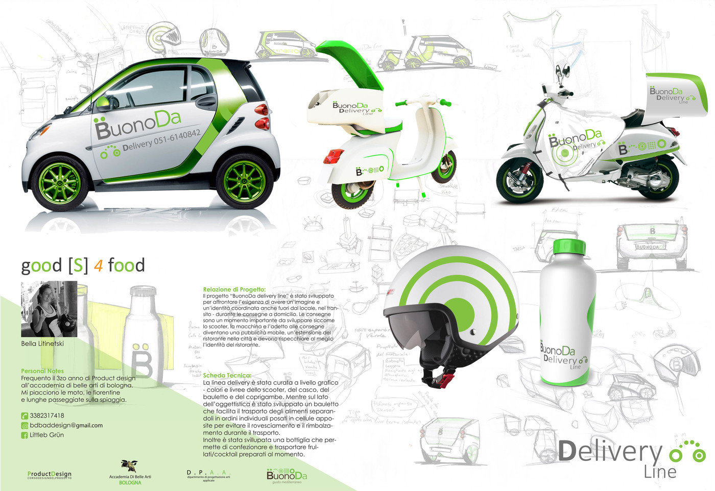 Goods 4 Foods delivery line for BuonoDa Bologna by Bella at