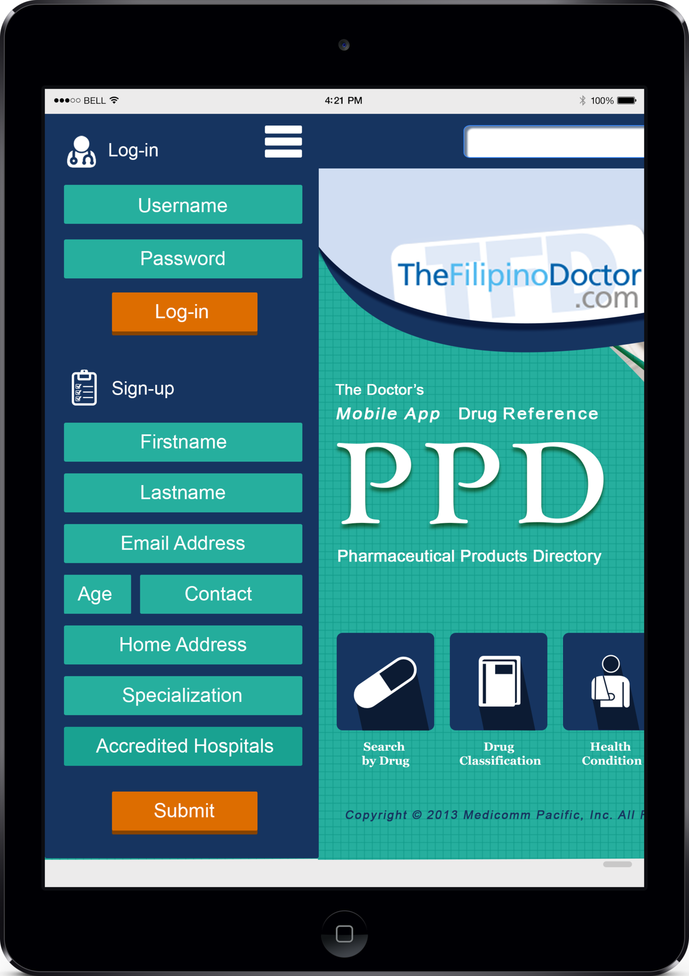 PPD mobile app tablet work portfolio concept design by rdesign12