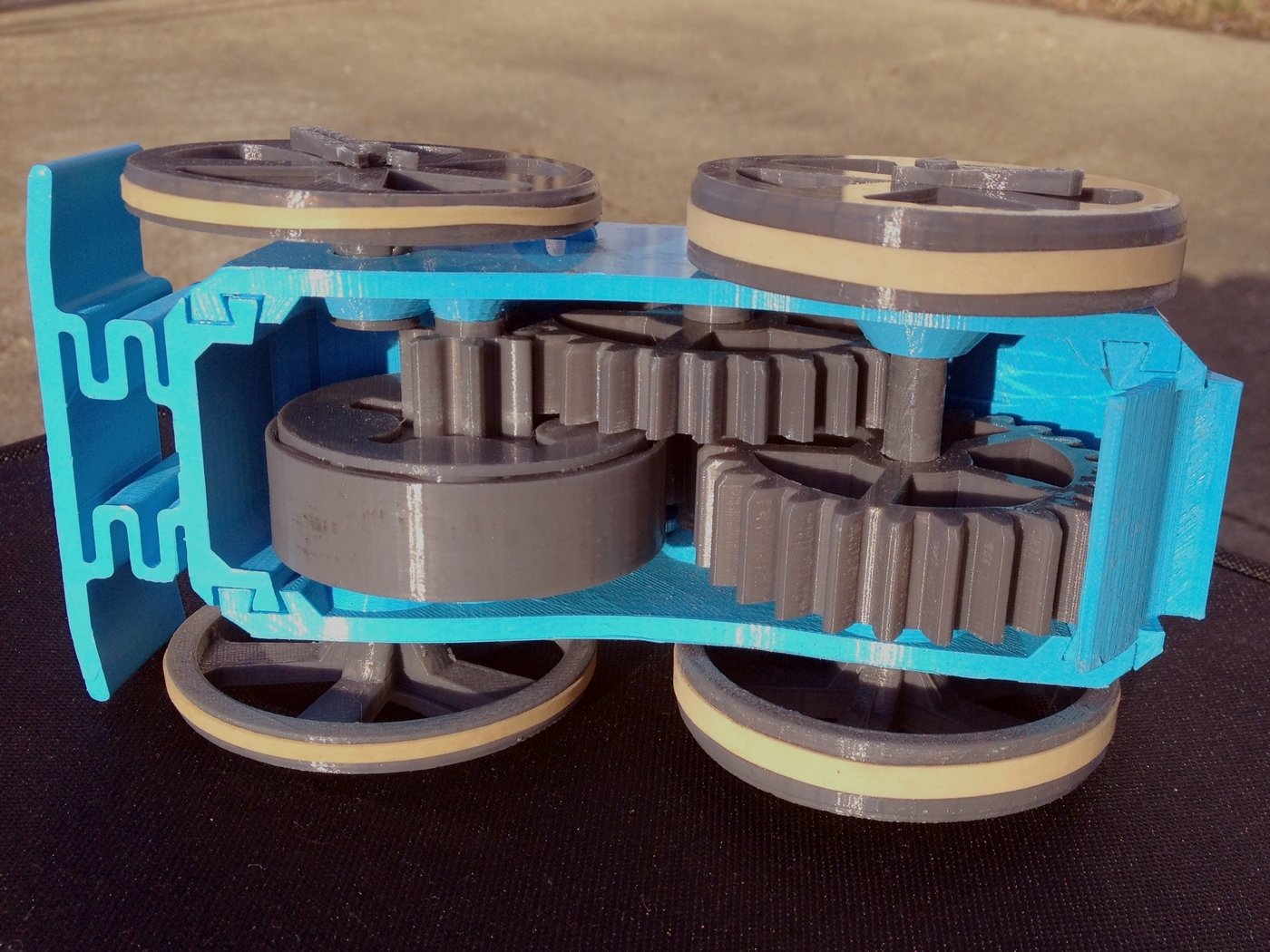 3D Printed Flywheel Toy Car by Keenan Finucan at