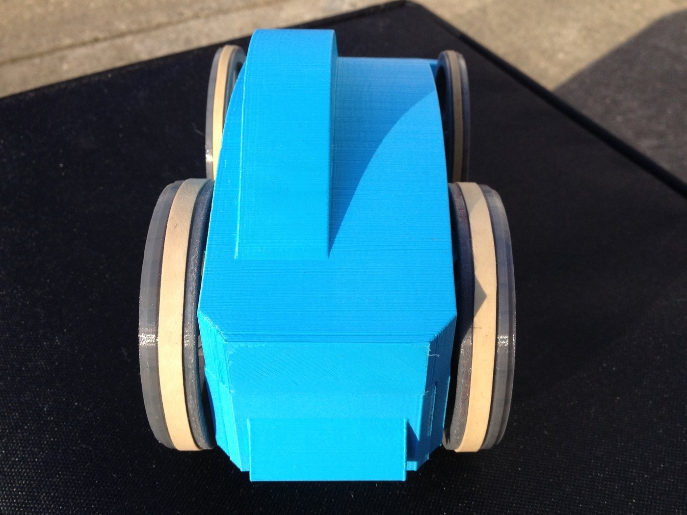 3D Printed Flywheel Toy Car by Keenan Finucan at