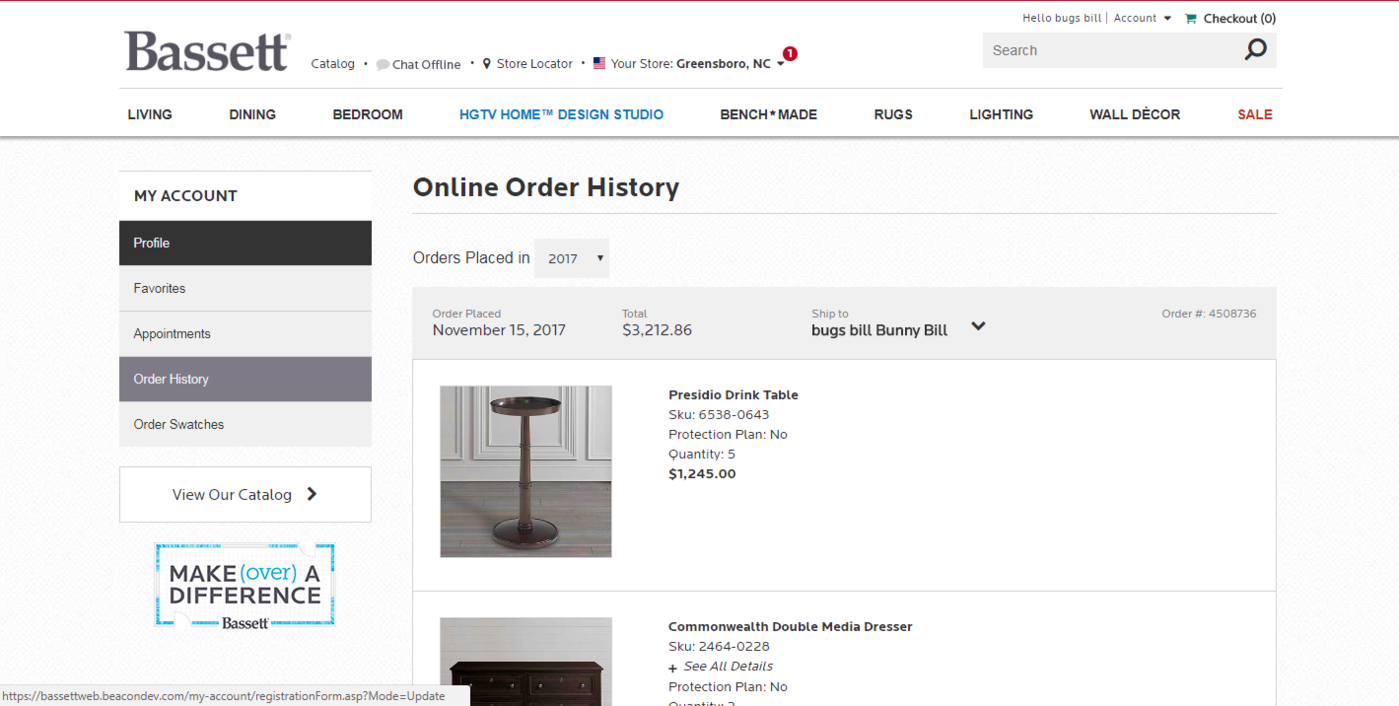 An upload by Alan Horwatt on Coroflot to the project Bassett Furniture