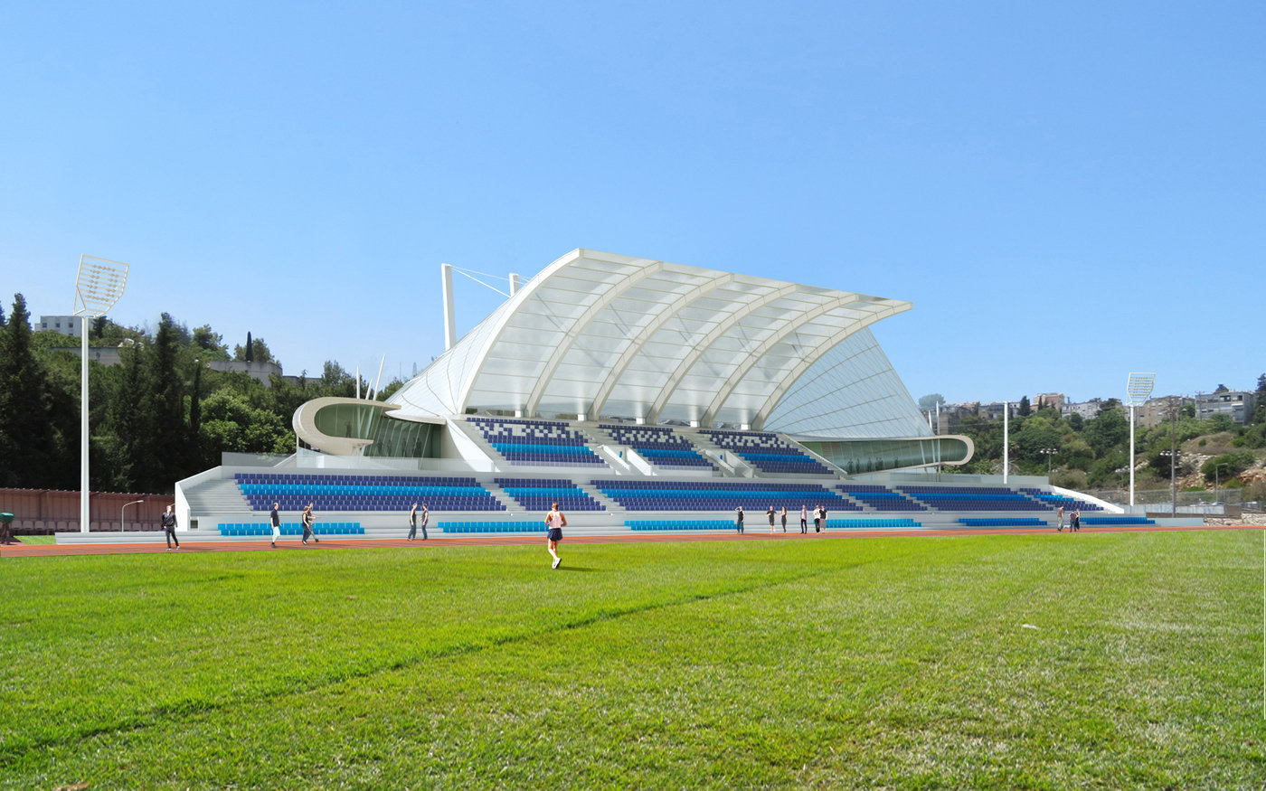 Stadium in Haifa, Israel by Oleg Kormilets at