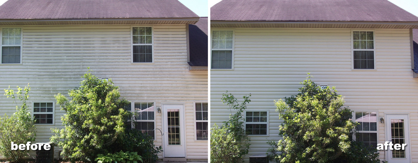 Residential house pressure power washing in Charleston SC by Gabriel