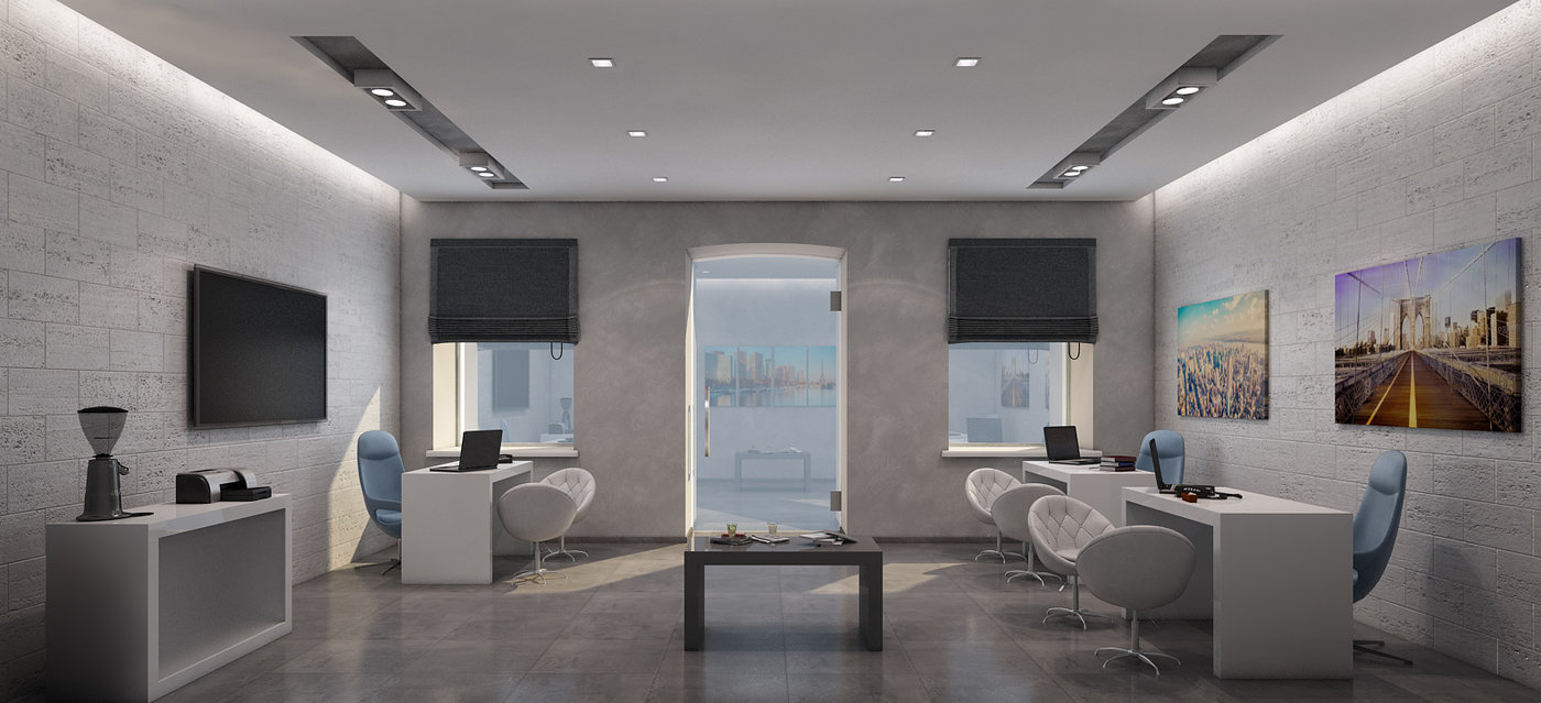 Office design by ArchDesign Studio at Coroflot.com