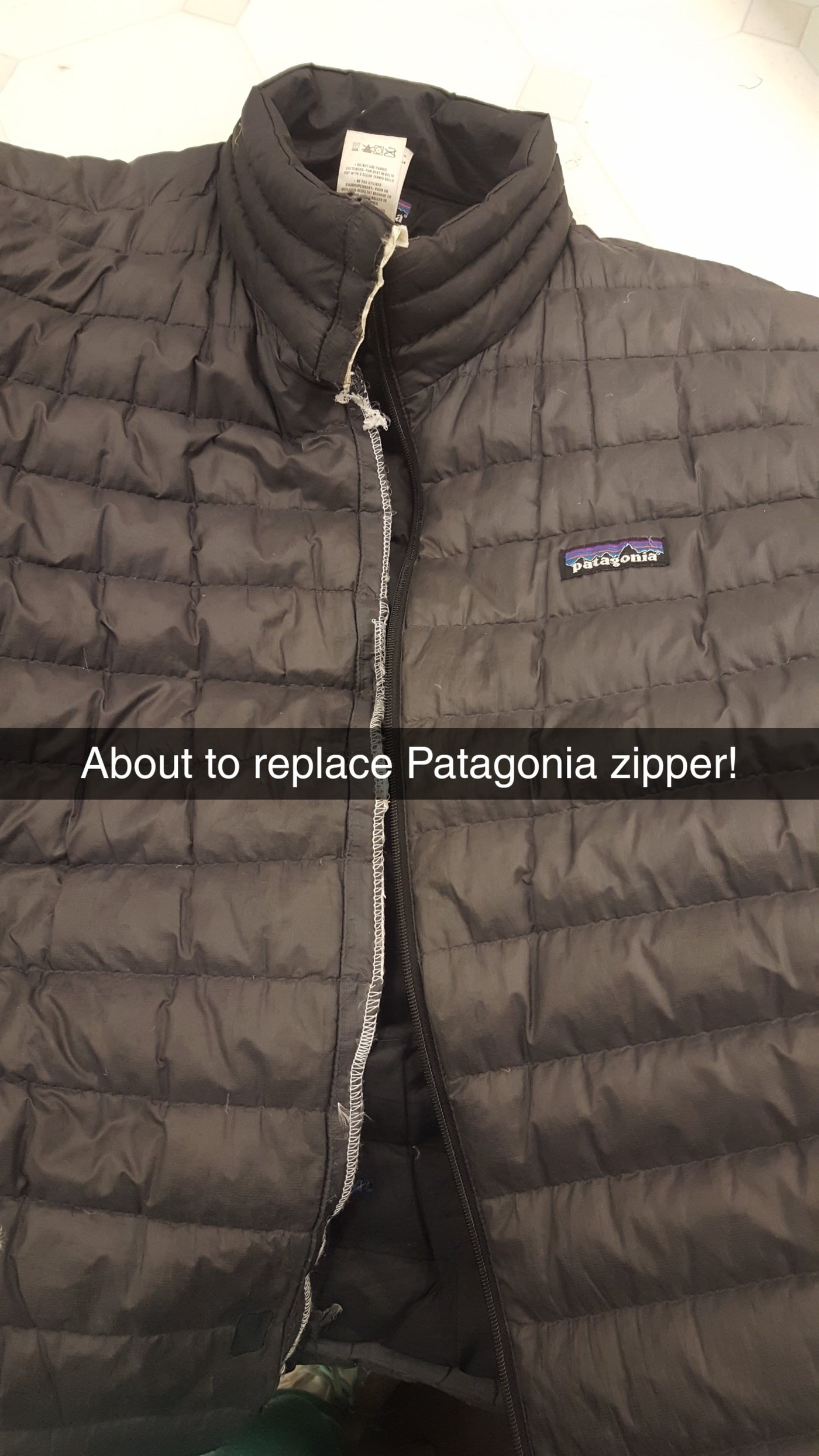 patagonia jacket ripped