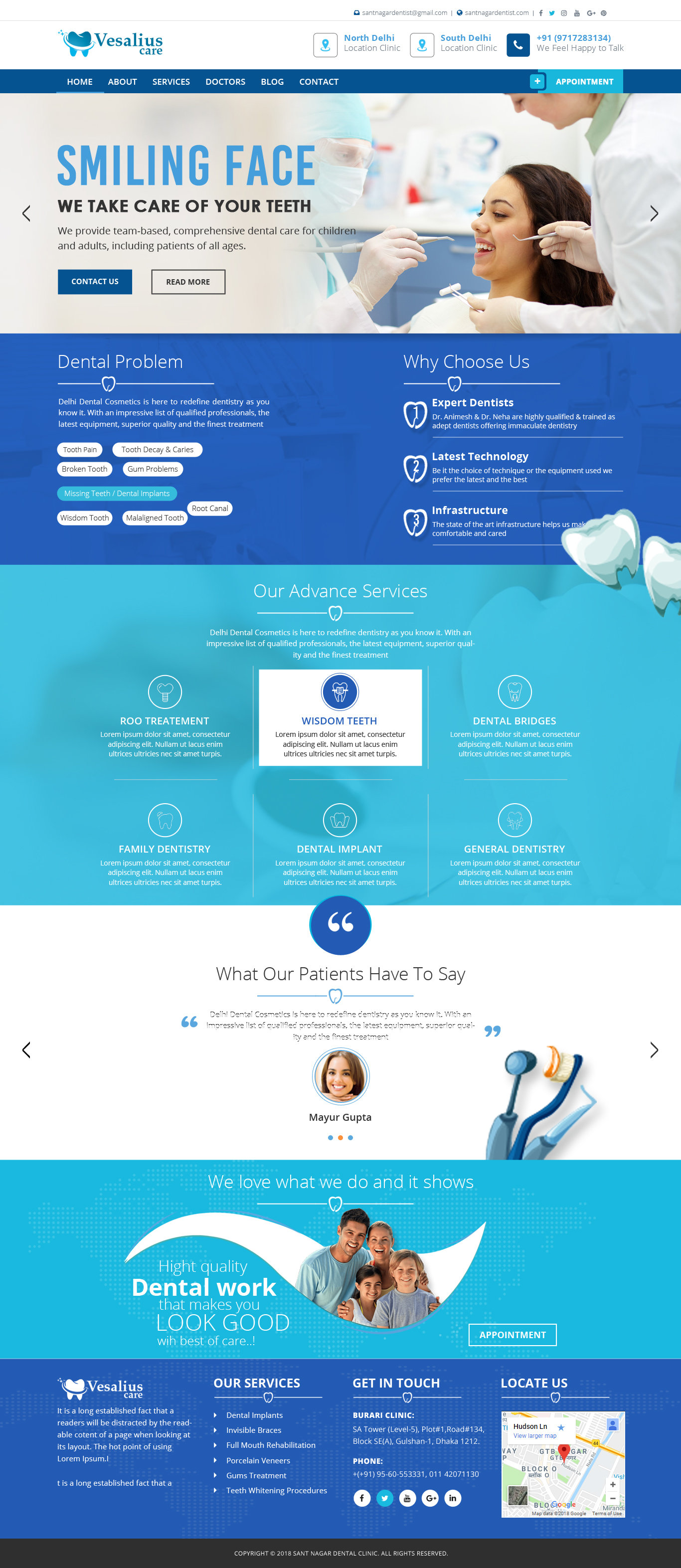 Dental Website Template by Mayur Graphic at Coroflot.com
