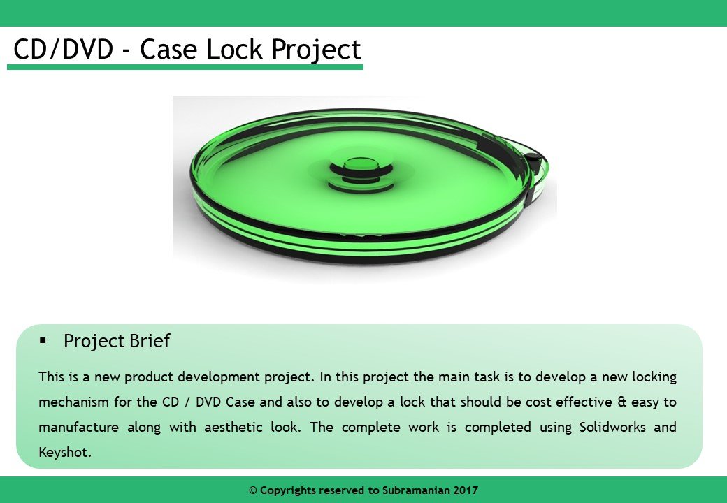 CD / DVD case Lock by Subramanian Annamalai at