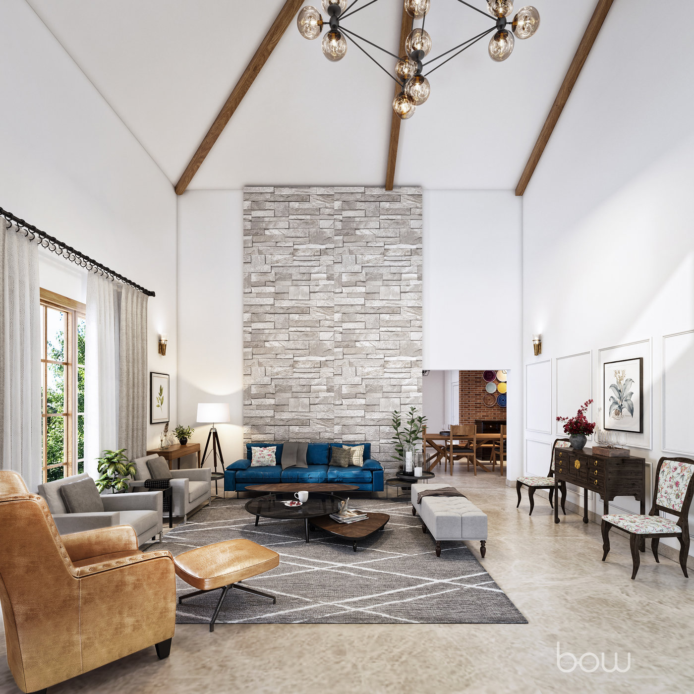 Living Room Bangalore by Chethan Vasudev at