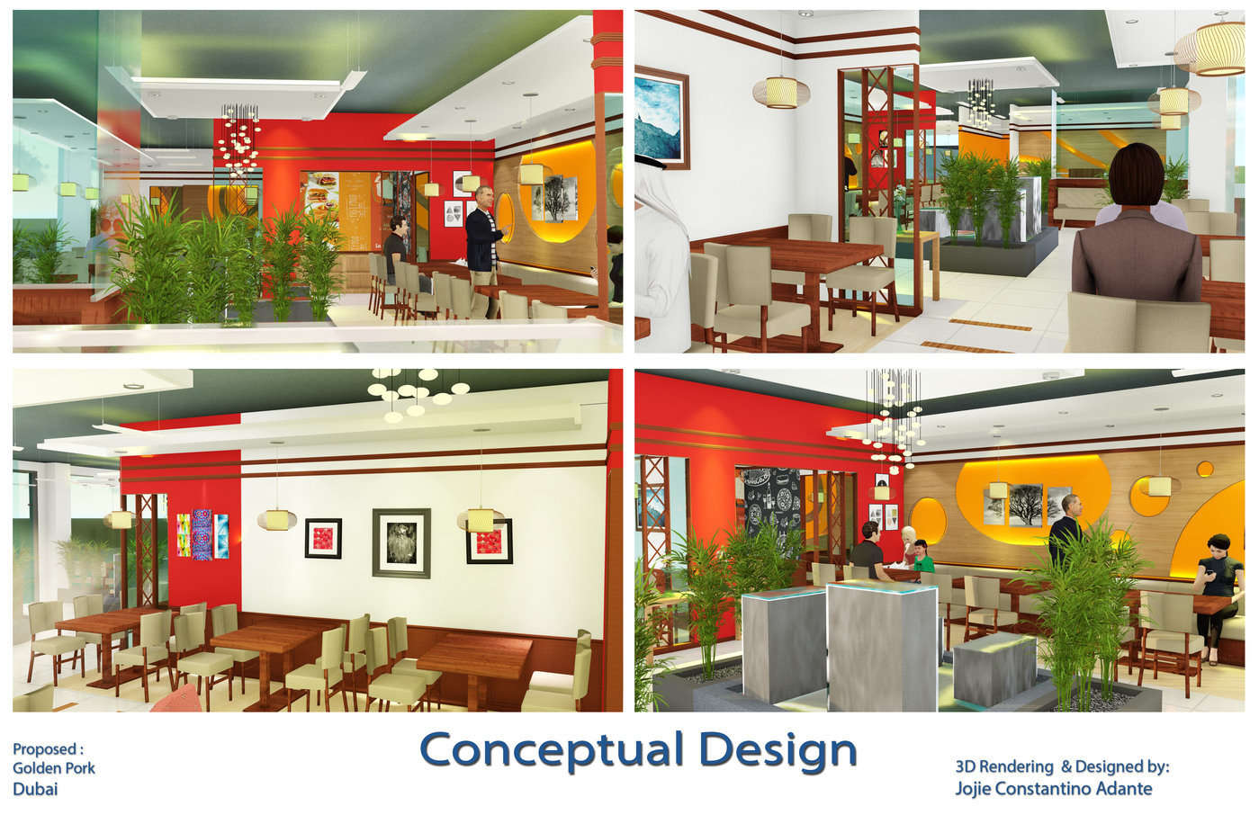 Proposed Golden Pork Restaurant in Dubai by JOJIE ADANTE at