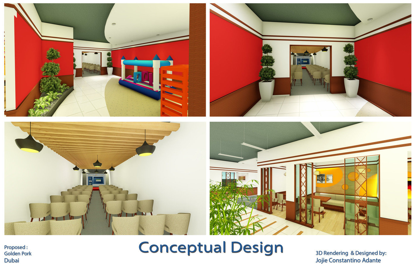 Proposed Golden Pork Restaurant in Dubai by JOJIE ADANTE at