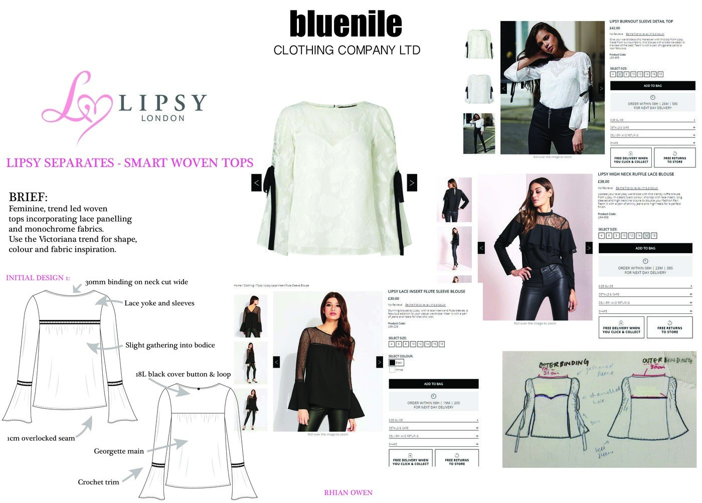 Lipsy Womens Tops by Rhian Owen at 