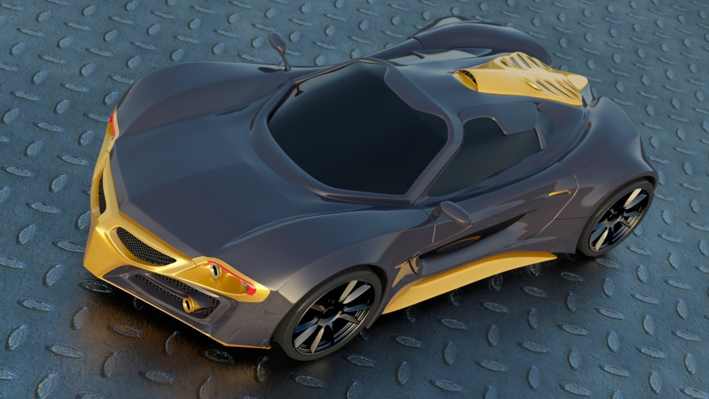 Concept car renderings with Simlab render by Nikola Novak at