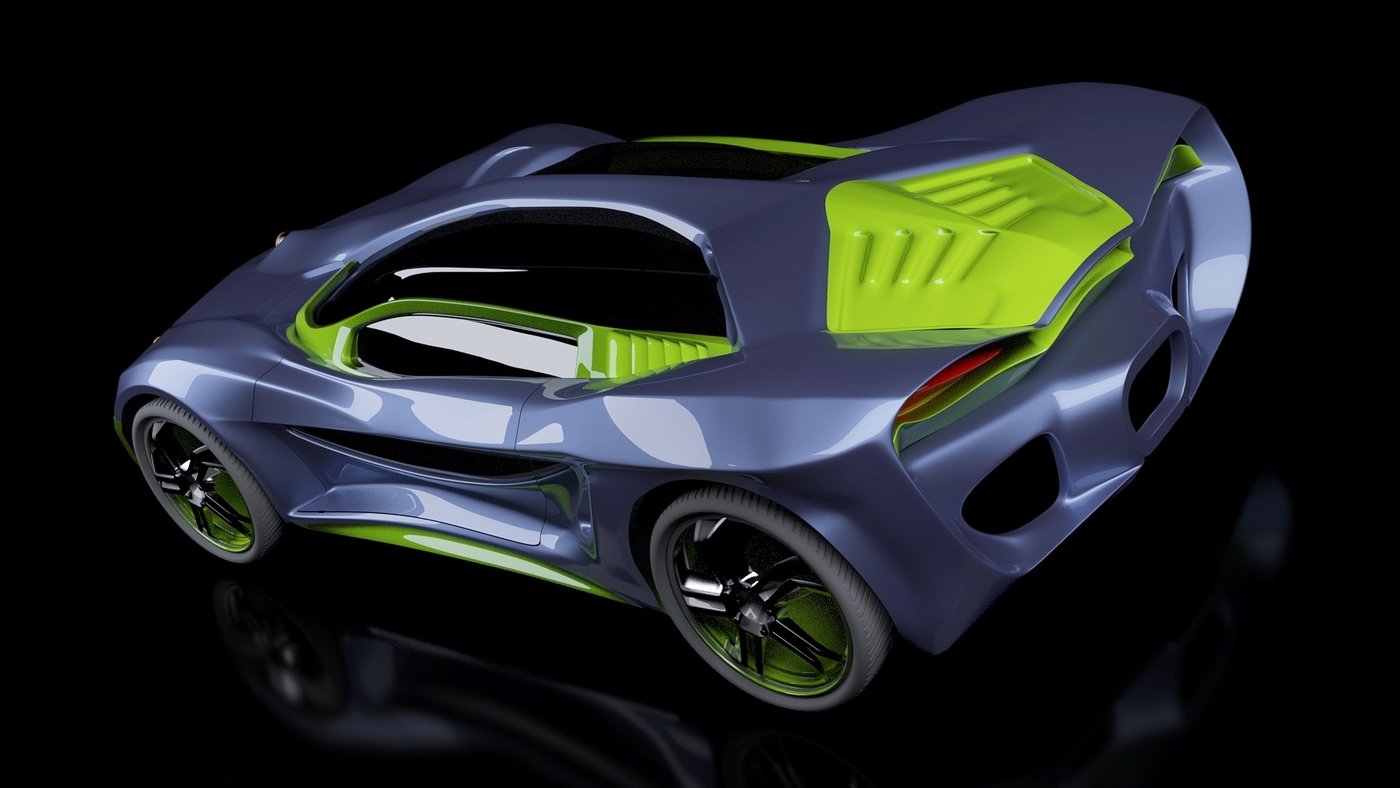 Concept car renderings with Simlab render by Nikola Novak at