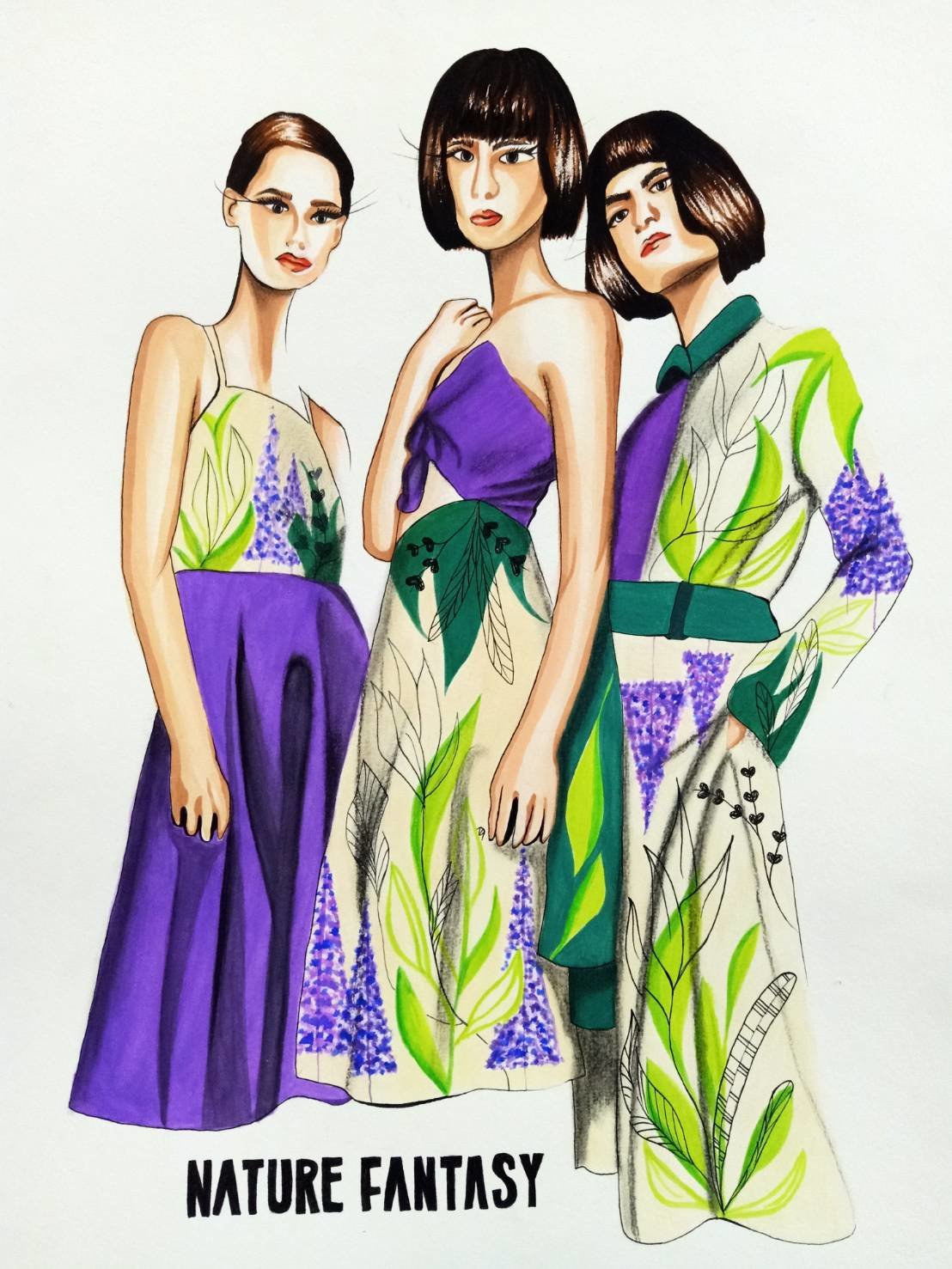 Fashion Illustration / Hand Drawing by Eunice Audian at Coroflot.com