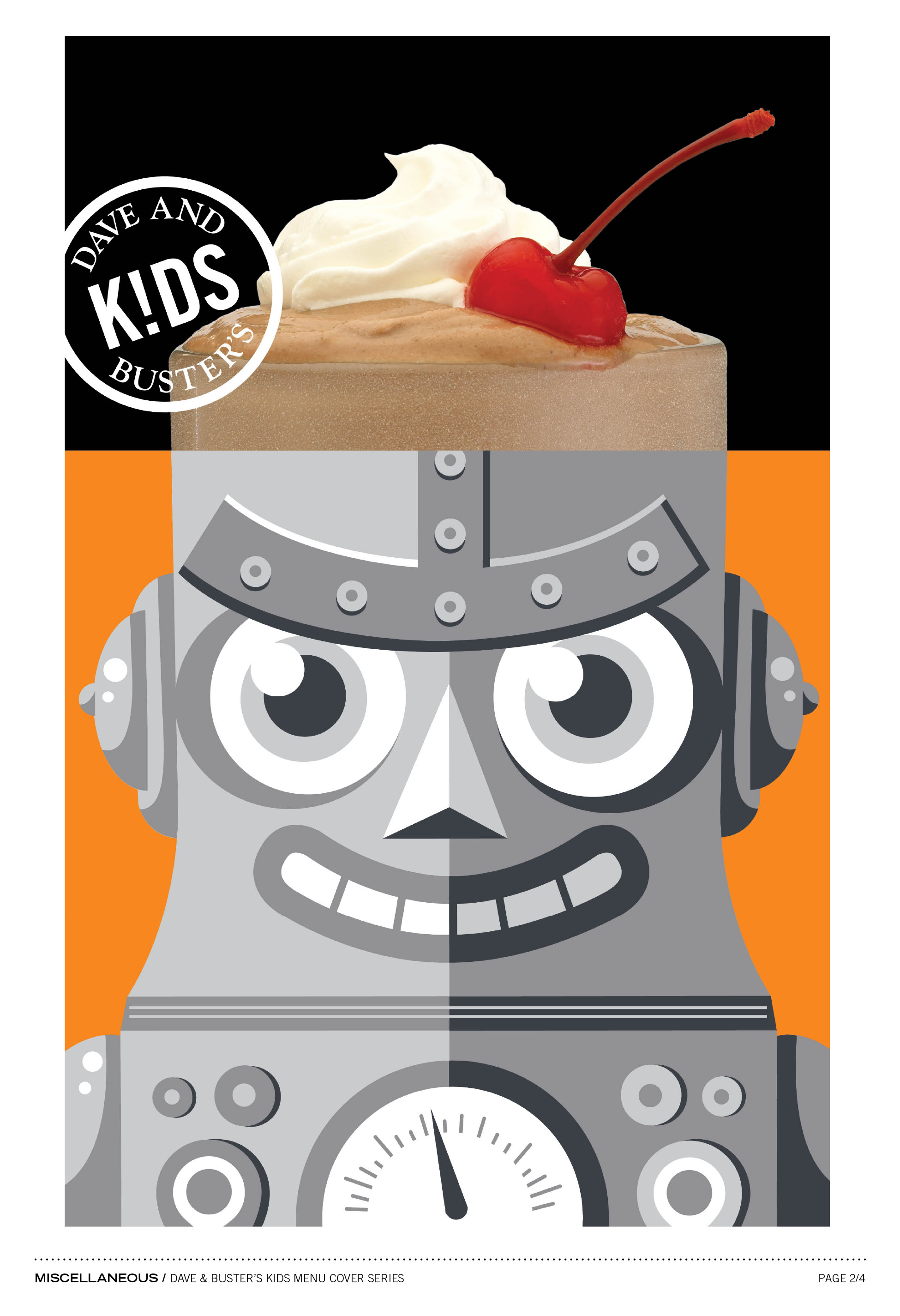 Dave & Busters Kids Menu Series by Garrett Owen at