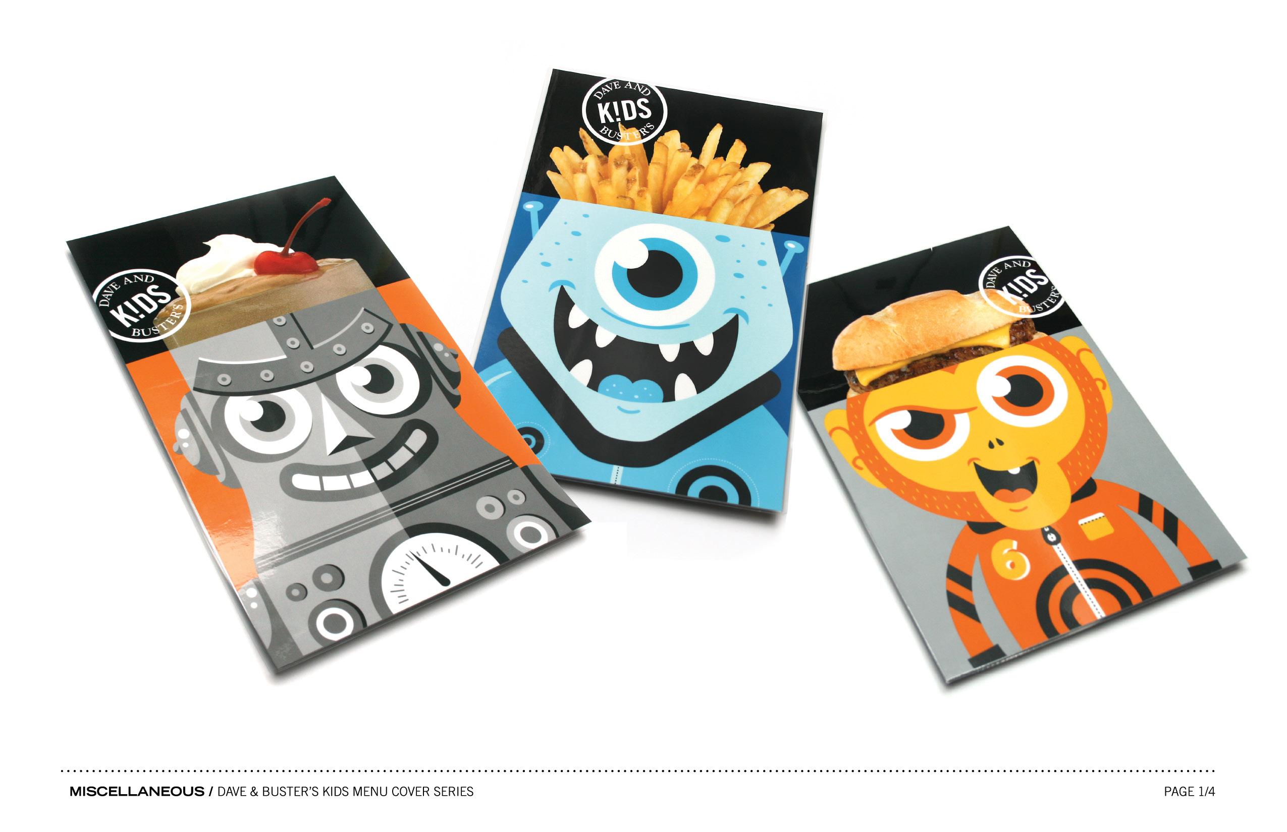 Dave & Busters Kids Menu Series by Garrett Owen at