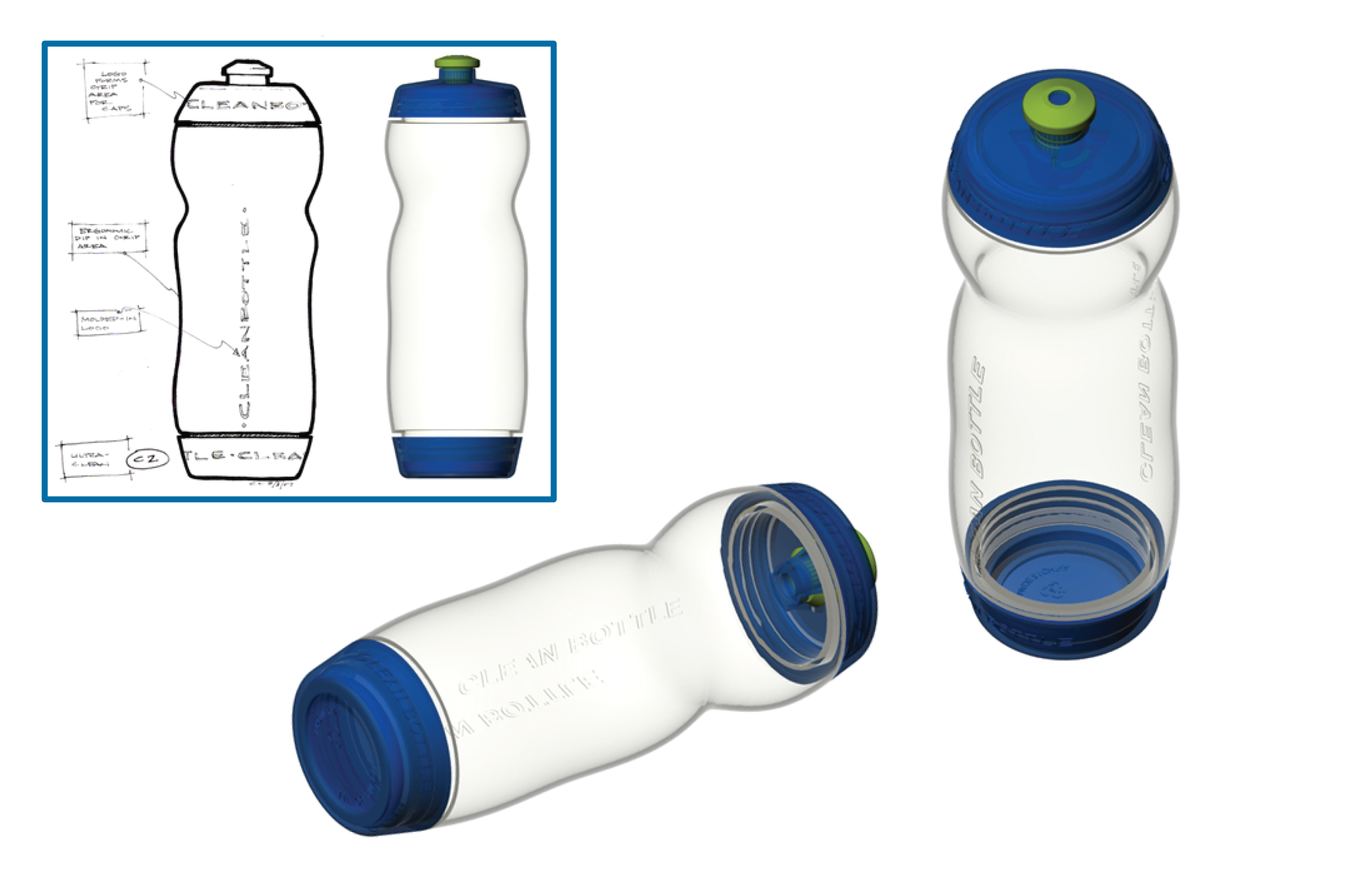 Clean Bottle Bike Bottle by Clint Cope at