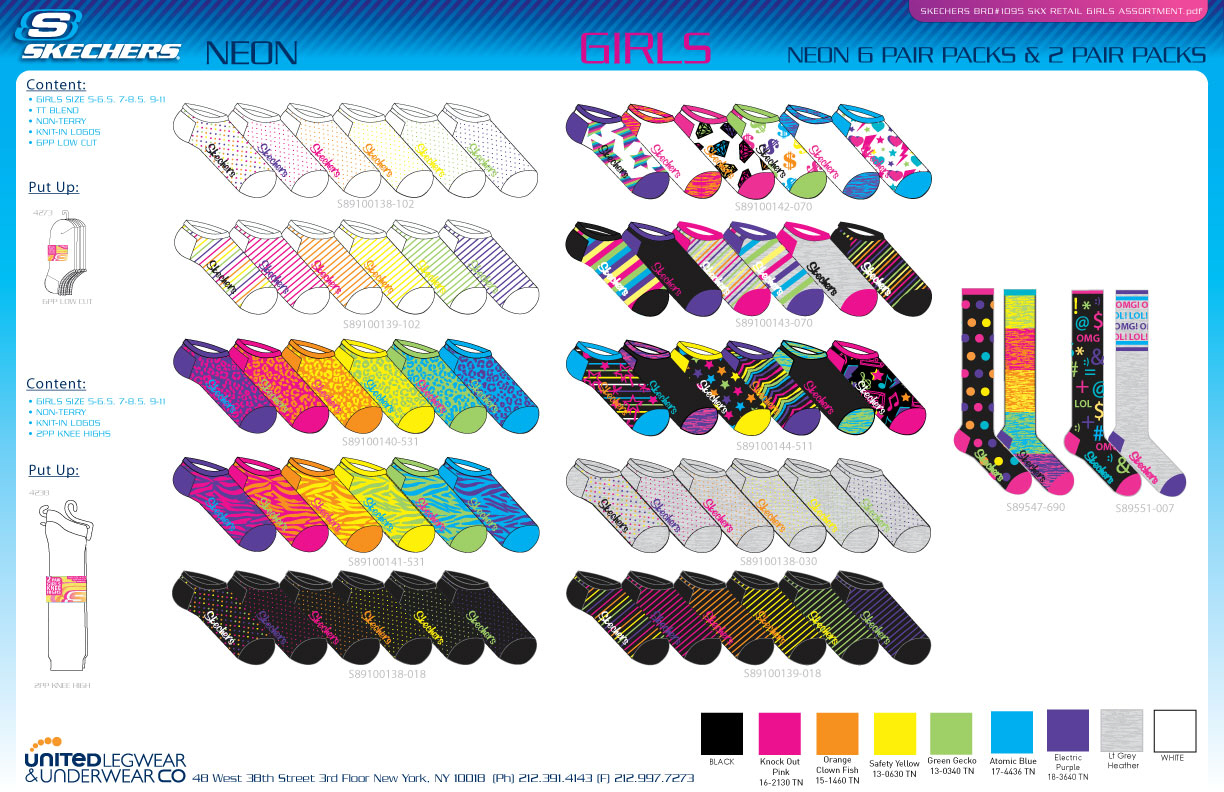 Skechers Licensed Legwear & Socks by Jessica TongAhn at