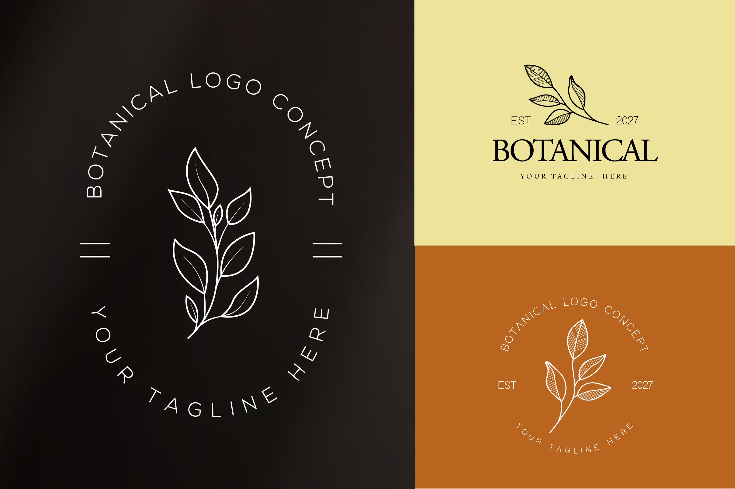 botanical logos by Ali Haider at Coroflot.com