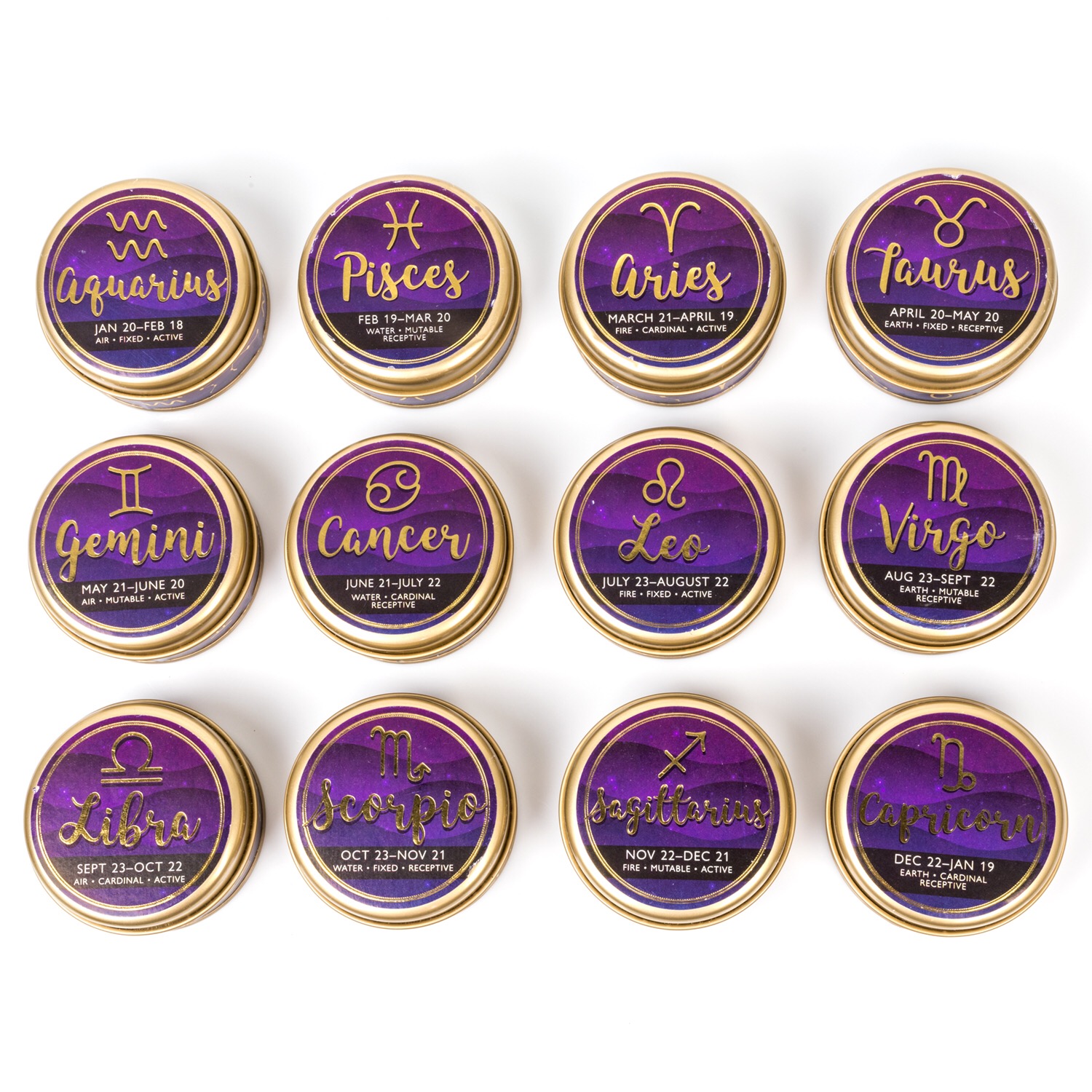 Zodiac Sign Novelty Candles by Ayla Elliott at