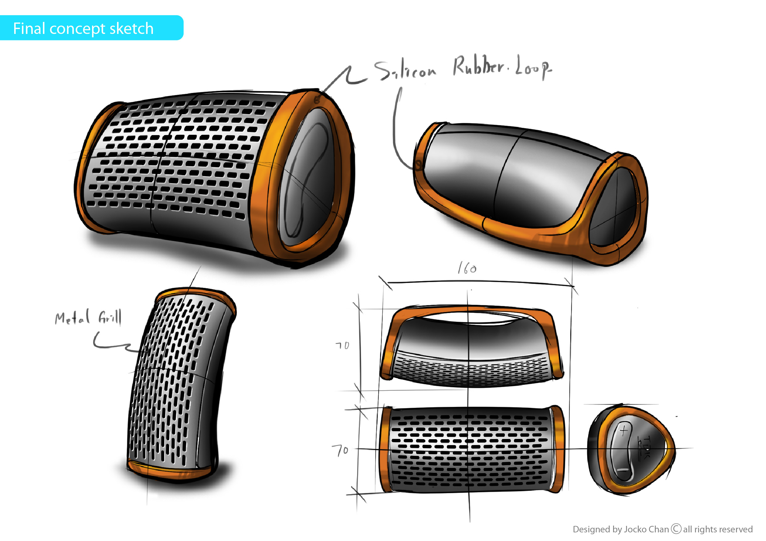 Bluetooth Speaker Design by Jocko Chan at