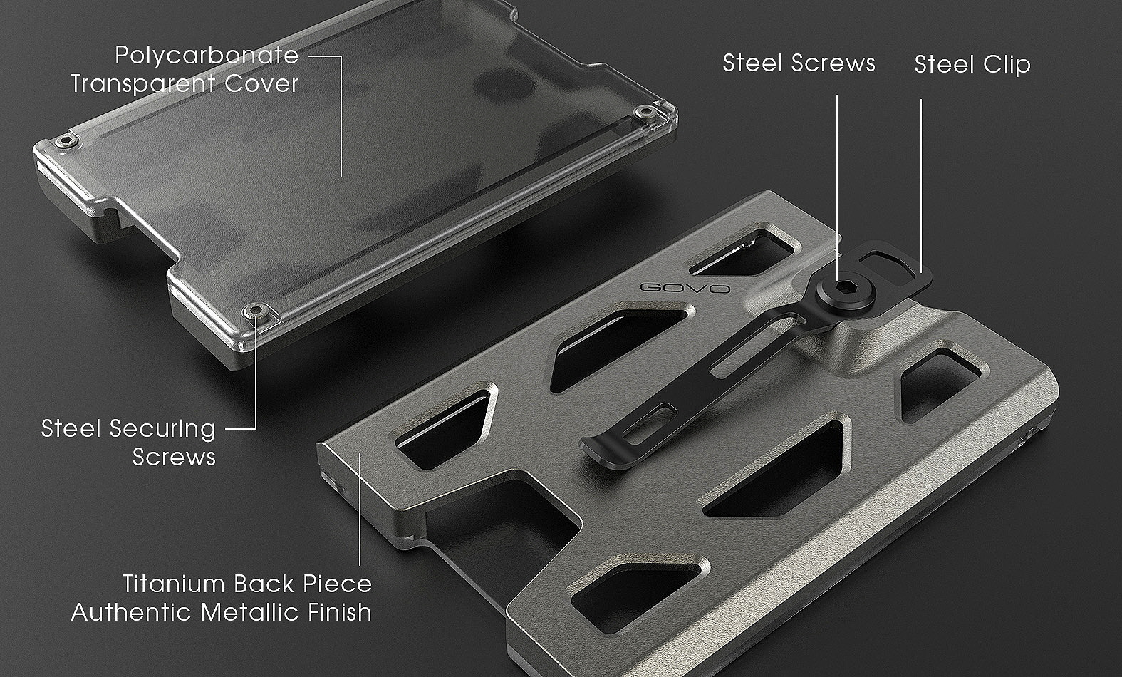 Titanium version GOVO Badge Holder & Wallet by Haishan Deng at