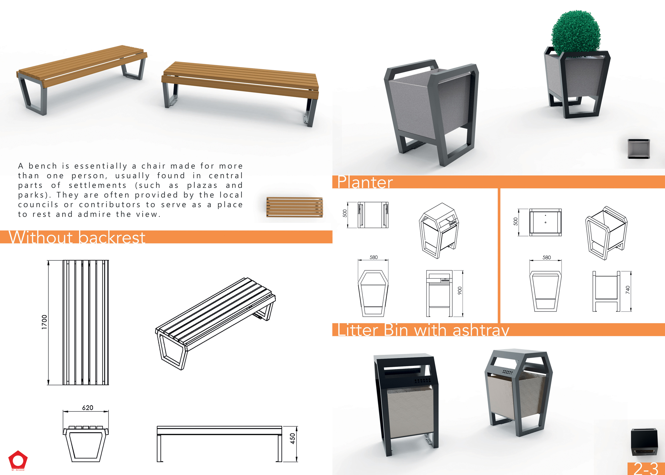 Modern Street Furniture by Mostafa Arvand at