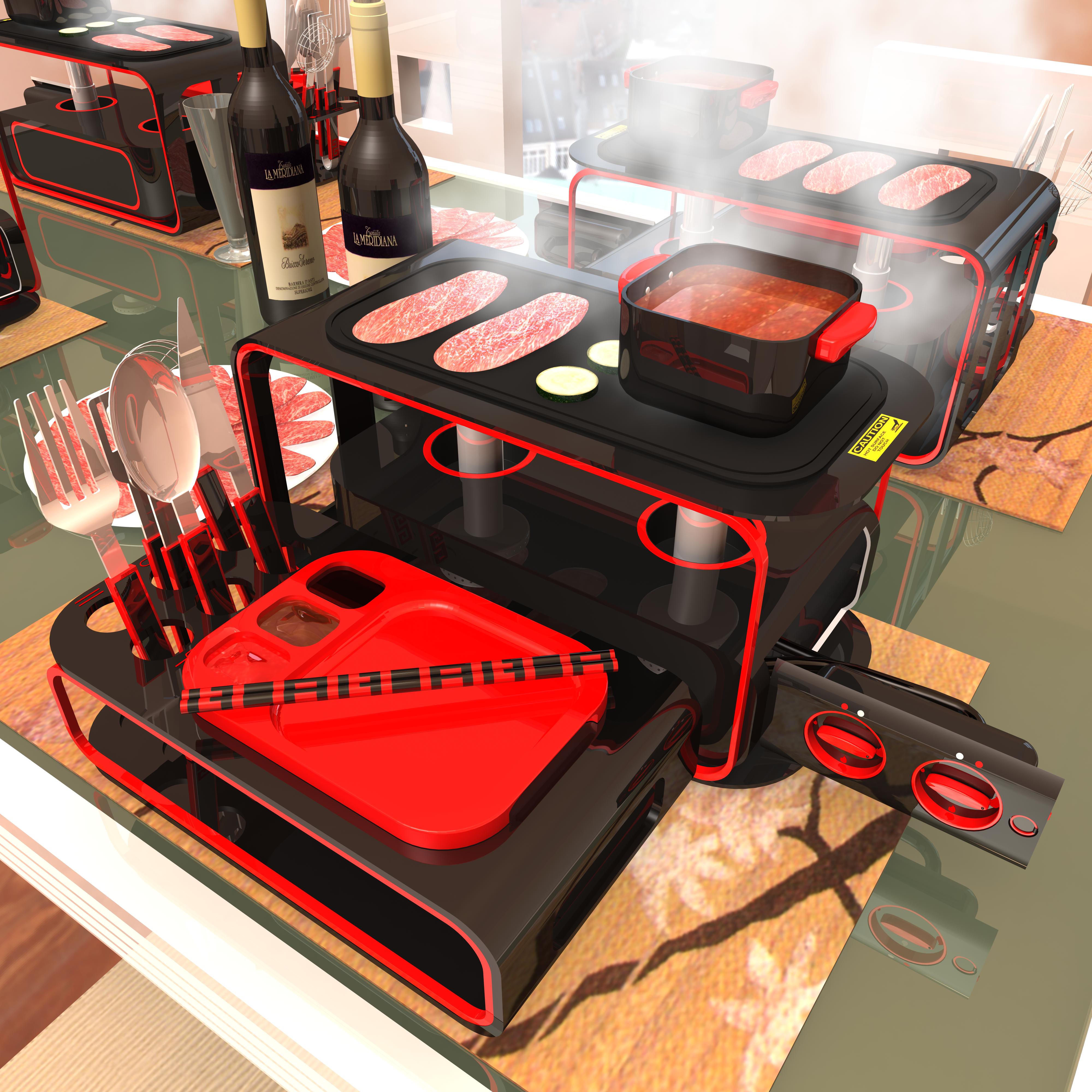 Portable Hot Pot and Grill Set by Raymond Lam at