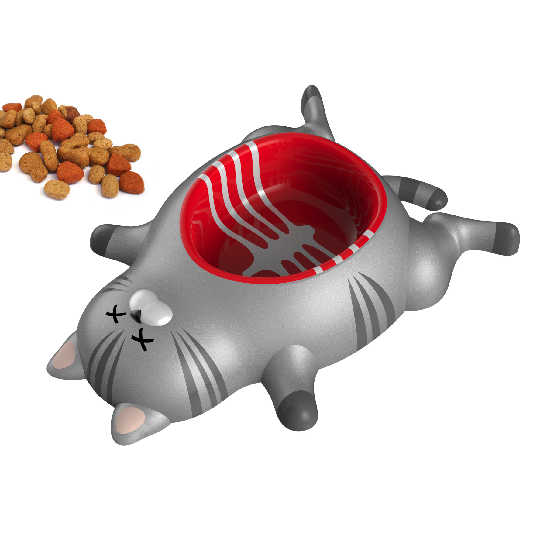 Cat Food Dish that looks like a Cat by Vladimir Nikolic at