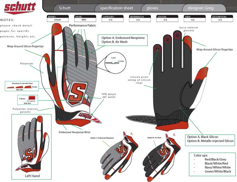 Sports Glove designs by Greg Vehlies at