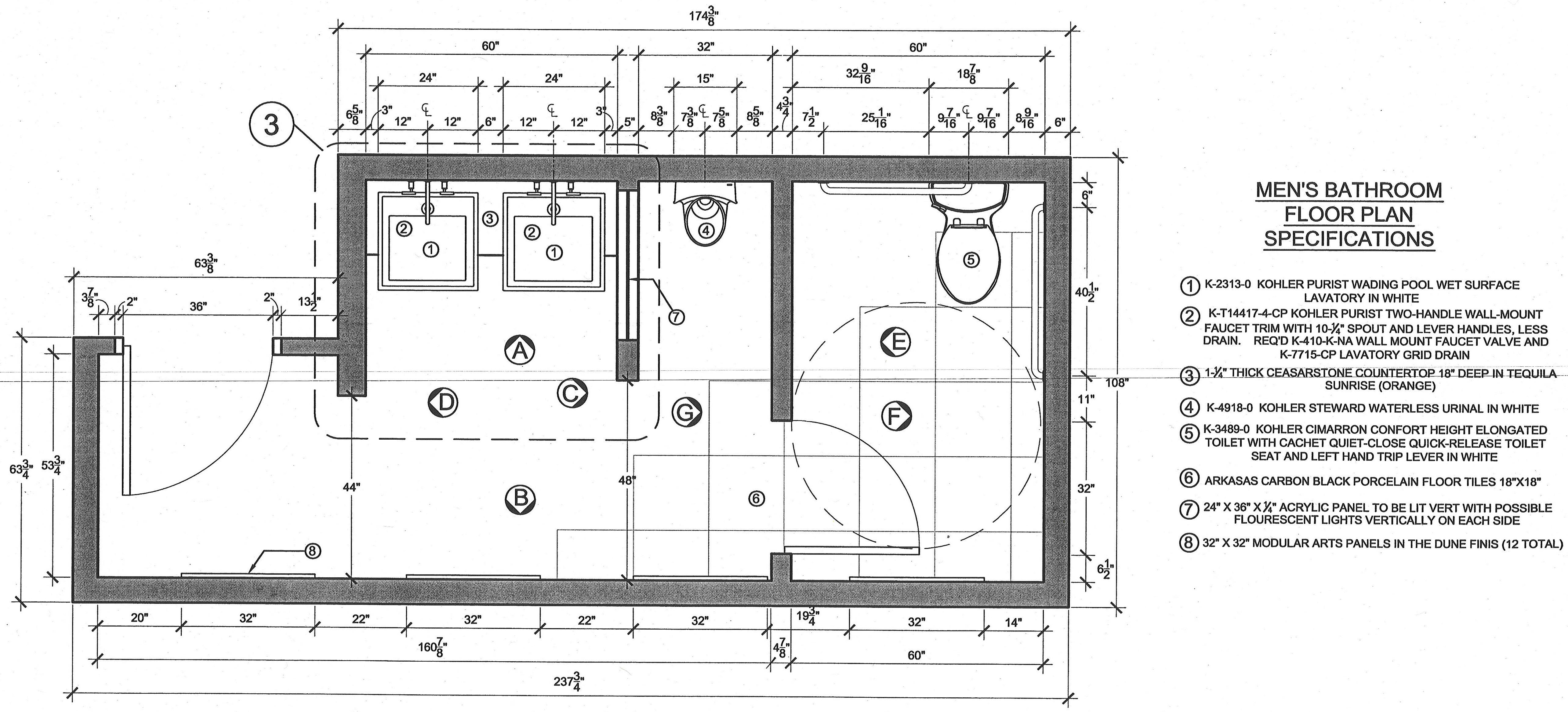 Crawford Supply Mens Restroom Design Contest 1st Place Winner by