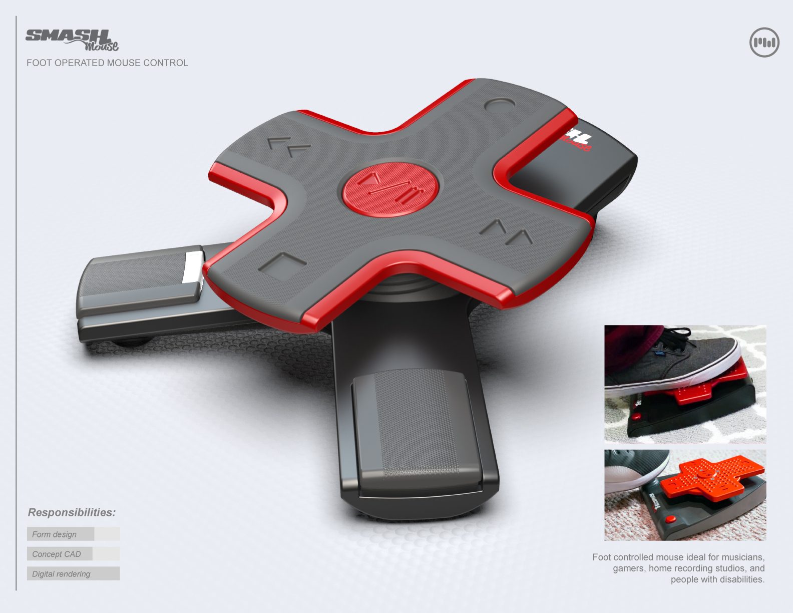 SmashMouse Foot Operated Mouse Control by Matthew White at
