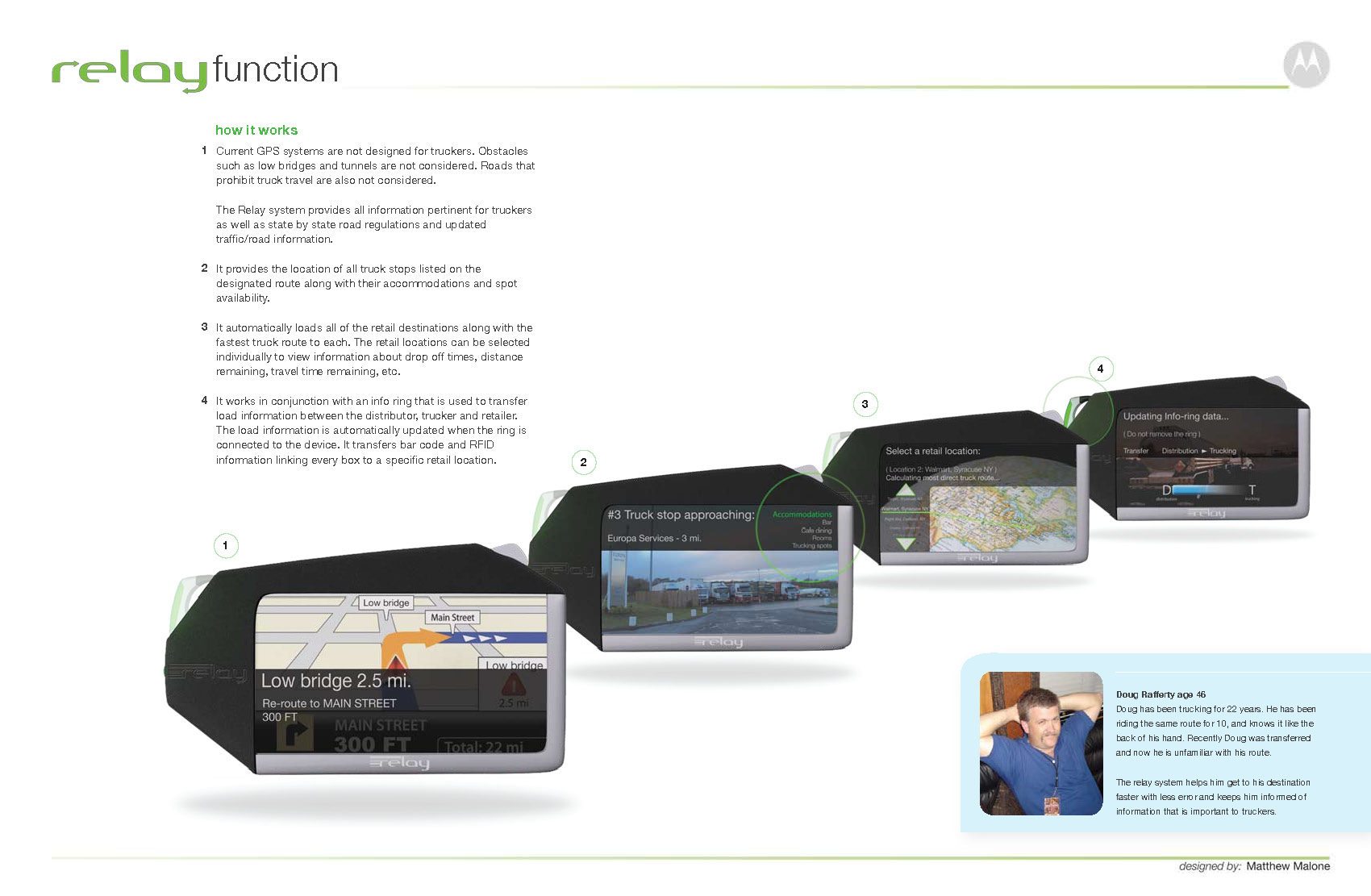 Relay trucking system by Matthew Malone at