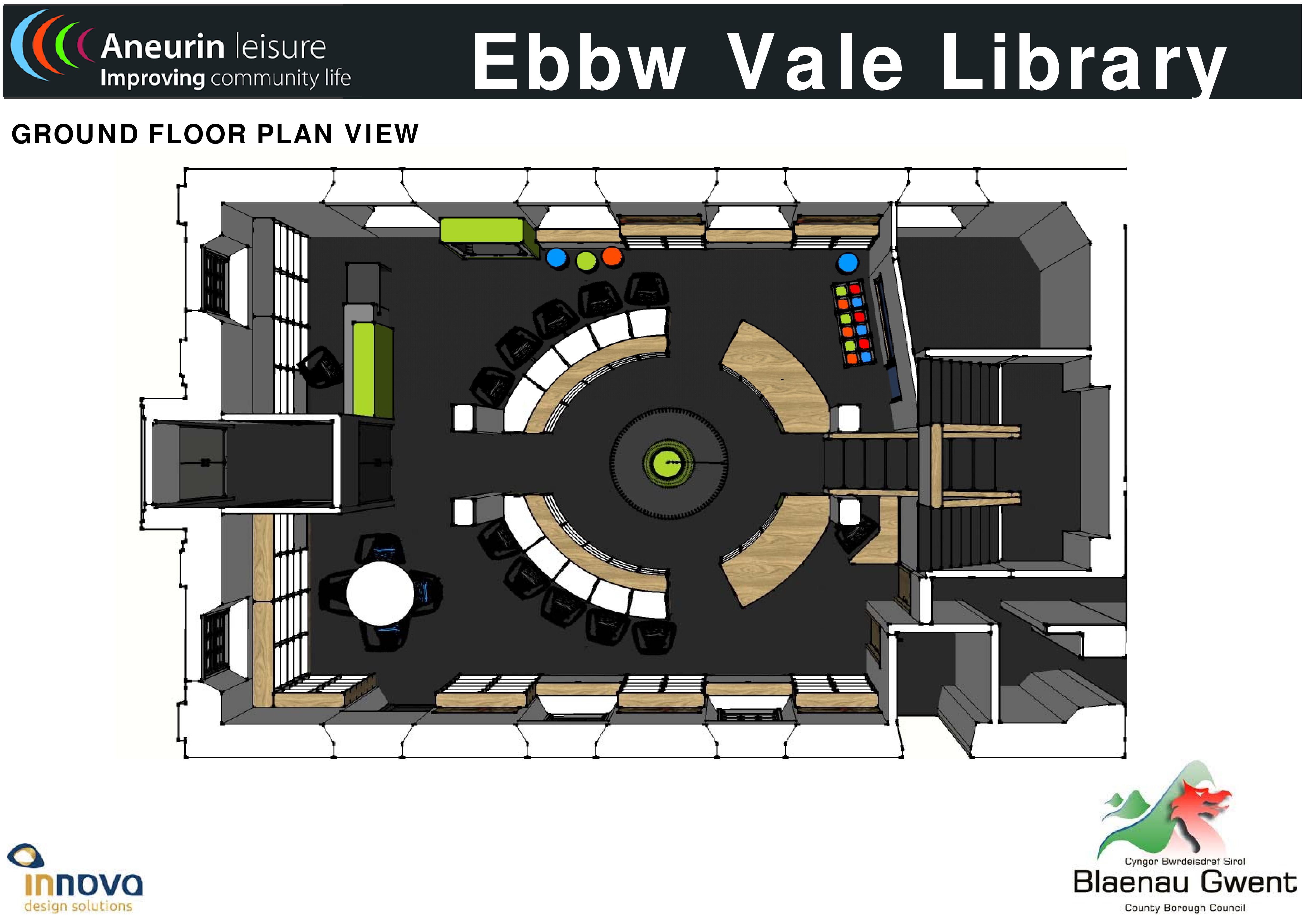 Ebbw Vale Library by Clive Walters at