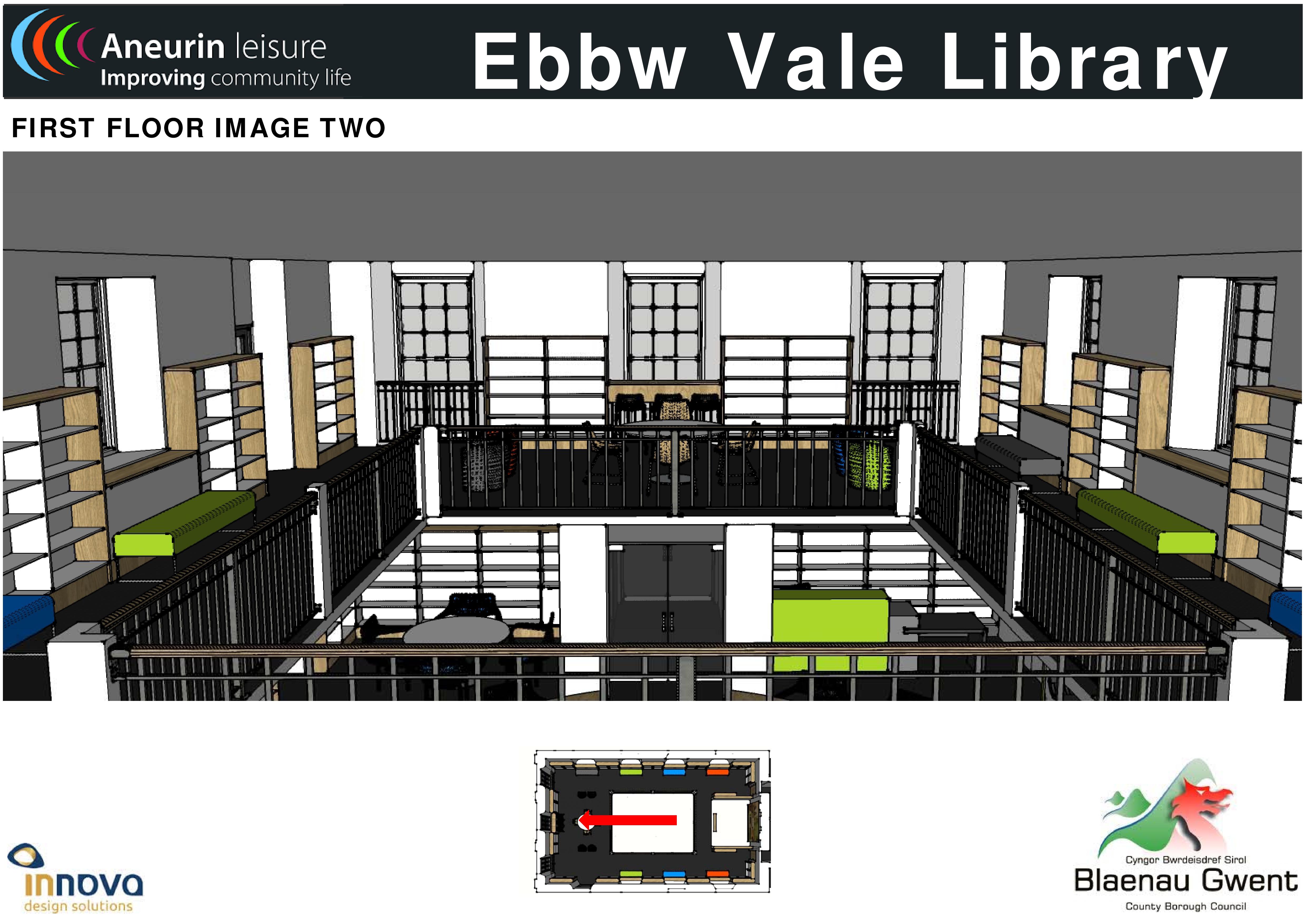 Ebbw Vale Library by Clive Walters at