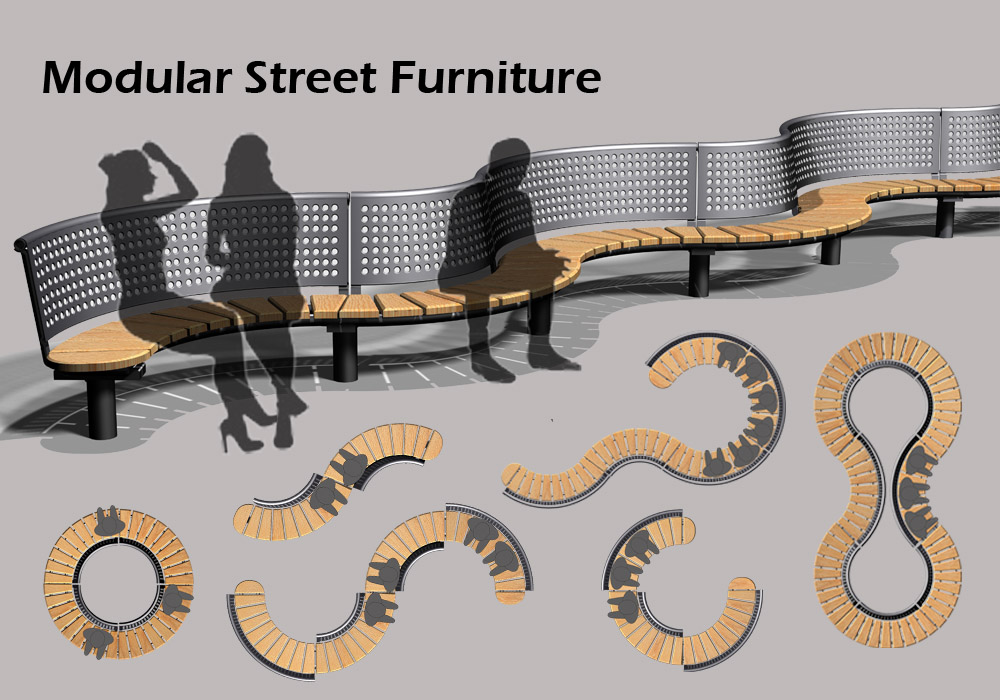 Modular Street Furniture by Rachel Pownall at