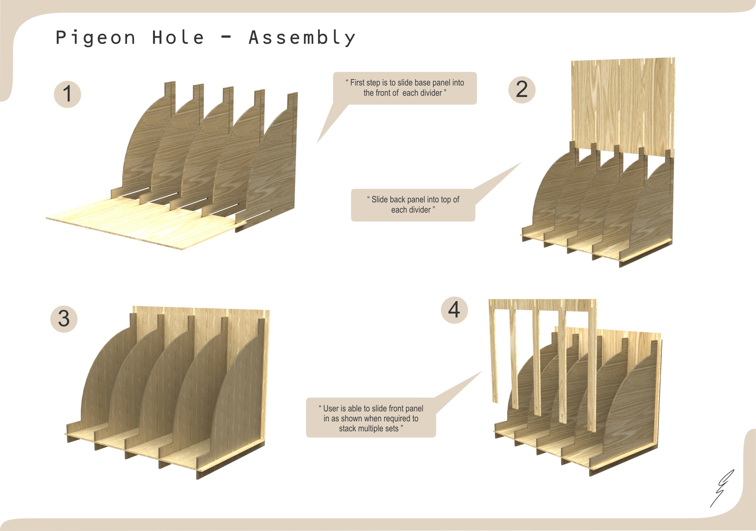 2nd Year Pigeon Hole by Graeme Service at