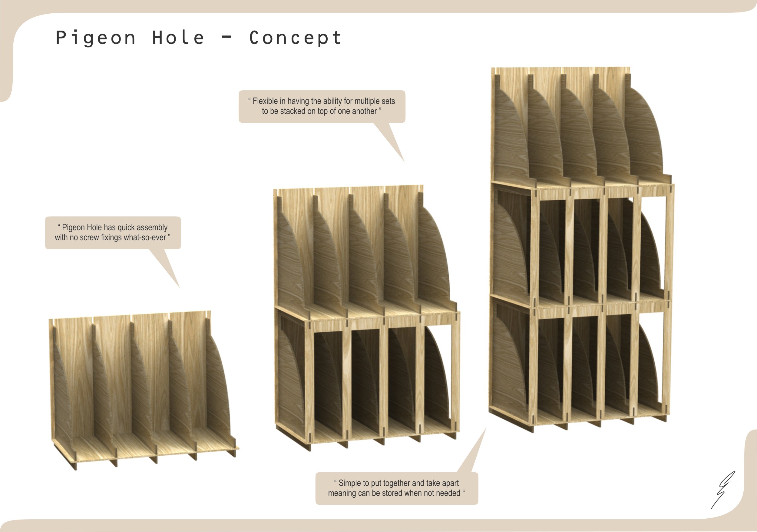 2nd Year Pigeon Hole by Graeme Service at