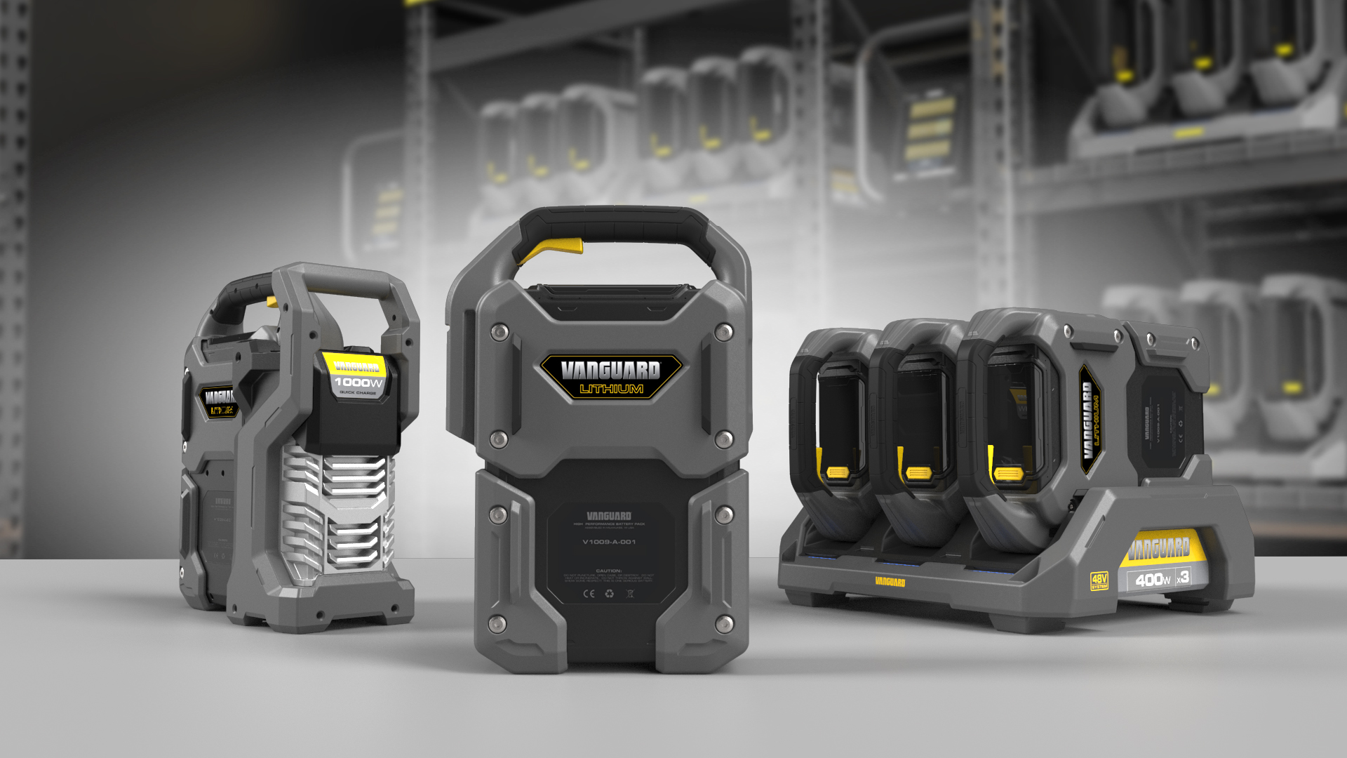 Swappable battery system for outdoor equipment by Nick Zeidler at