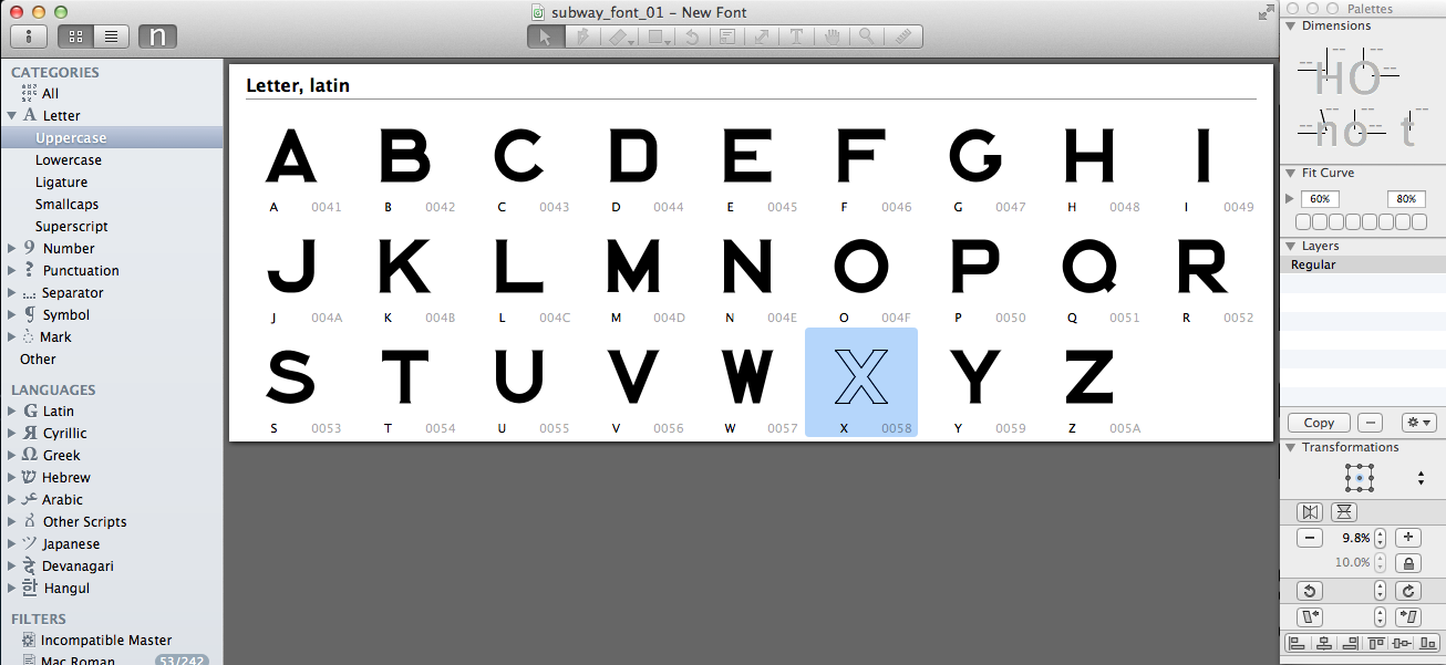 New York Subway Font by Brandon Sugiyama at