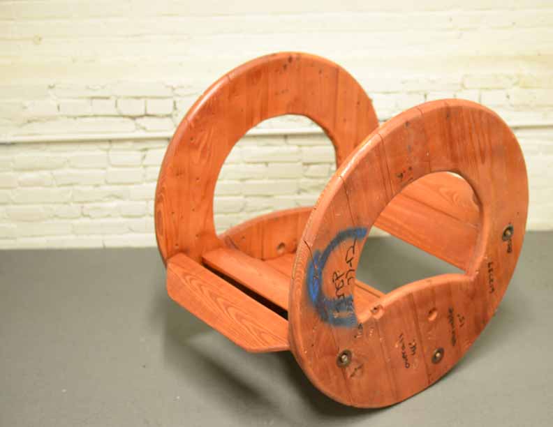 Cable Reel Rocking Chair by Connor McGoey at
