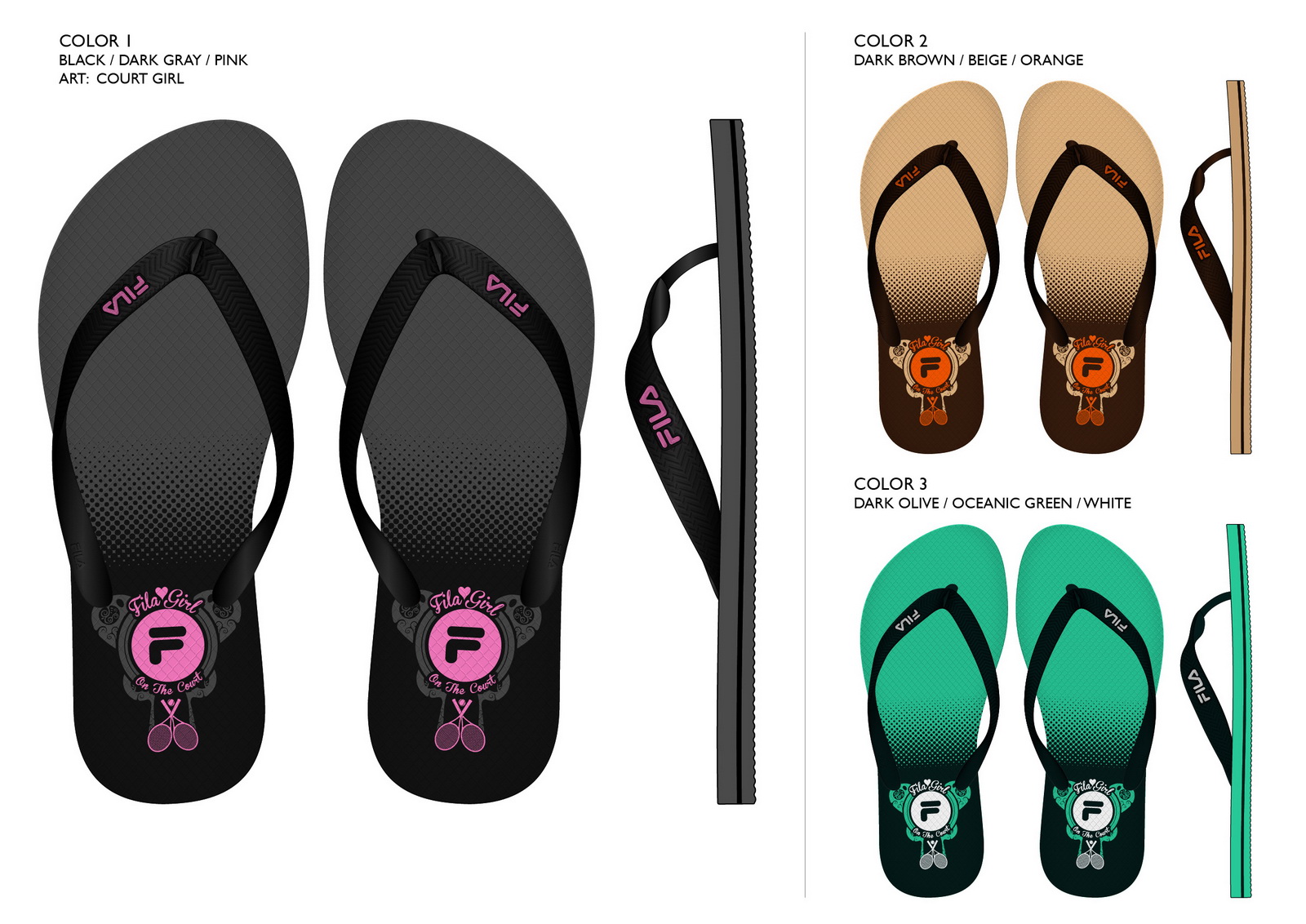 FILA - Beach Flipflop Design by Supanat Sungvornvit at Coroflot.com