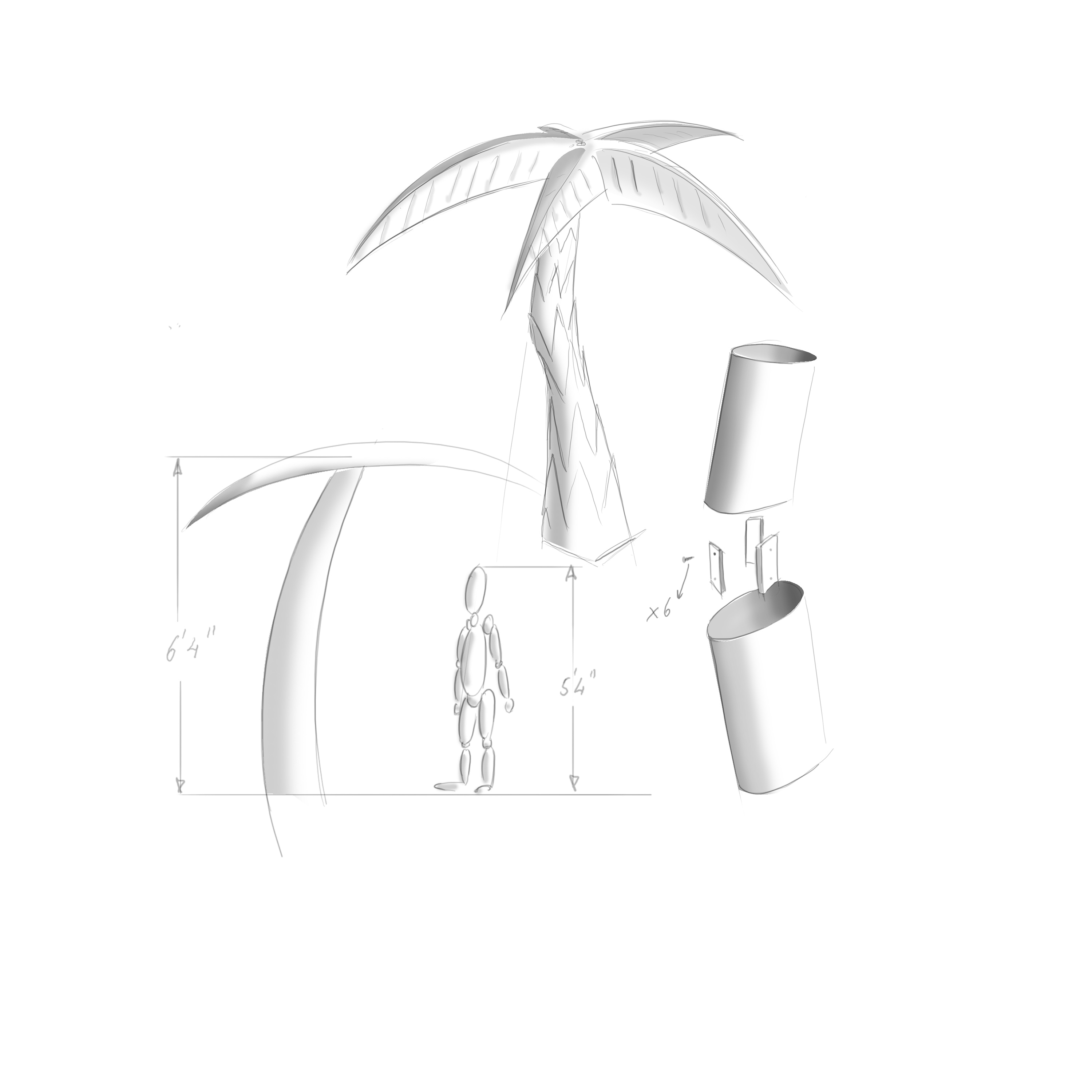 Cardboard Palm Tree by Can Onart at