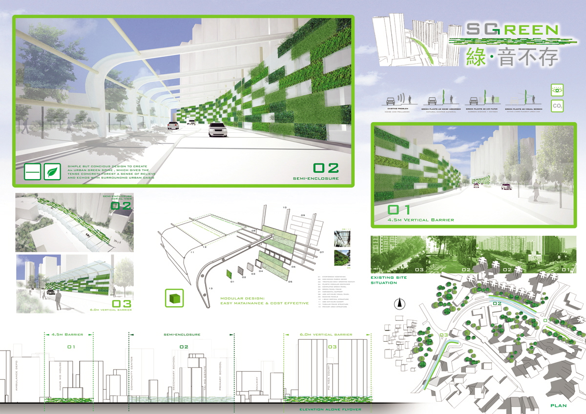 INTERNATIONAL IDEAS FOR NOISE BARRIER DESIGN COMPETITION by Adrian Lo
