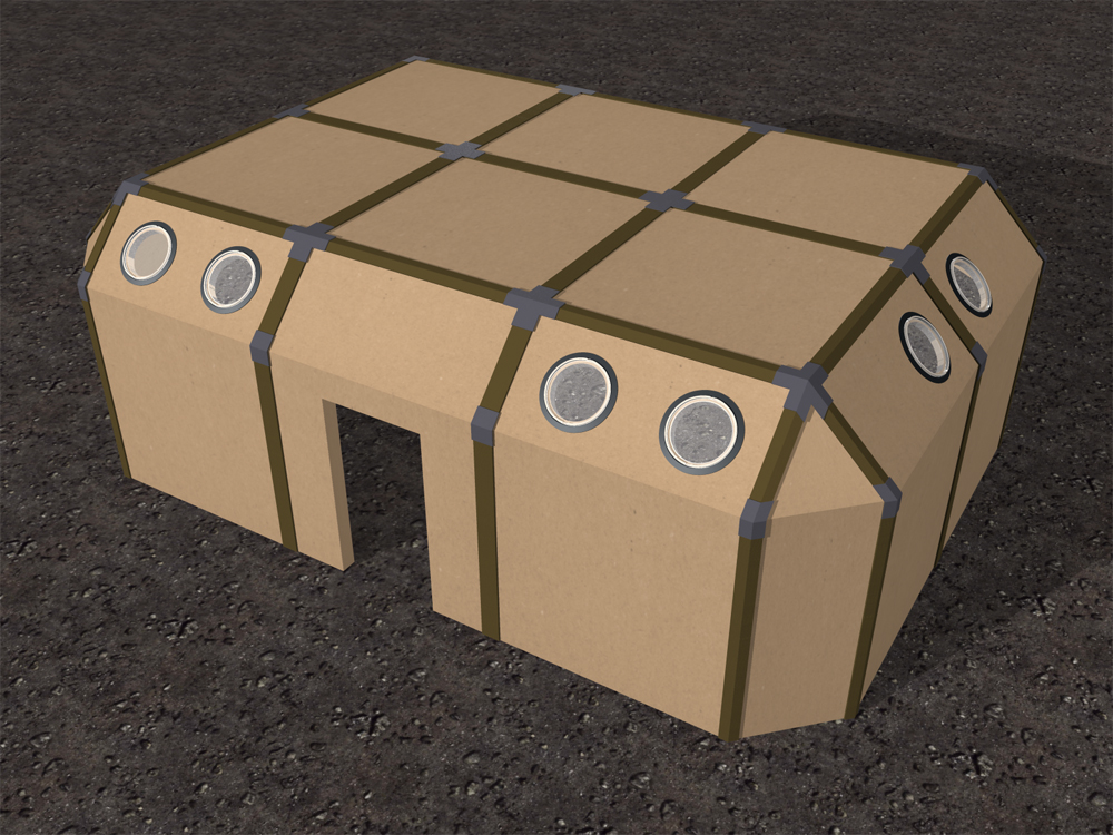 PreDiploma Cardboard shelter by Tobias Bexten at