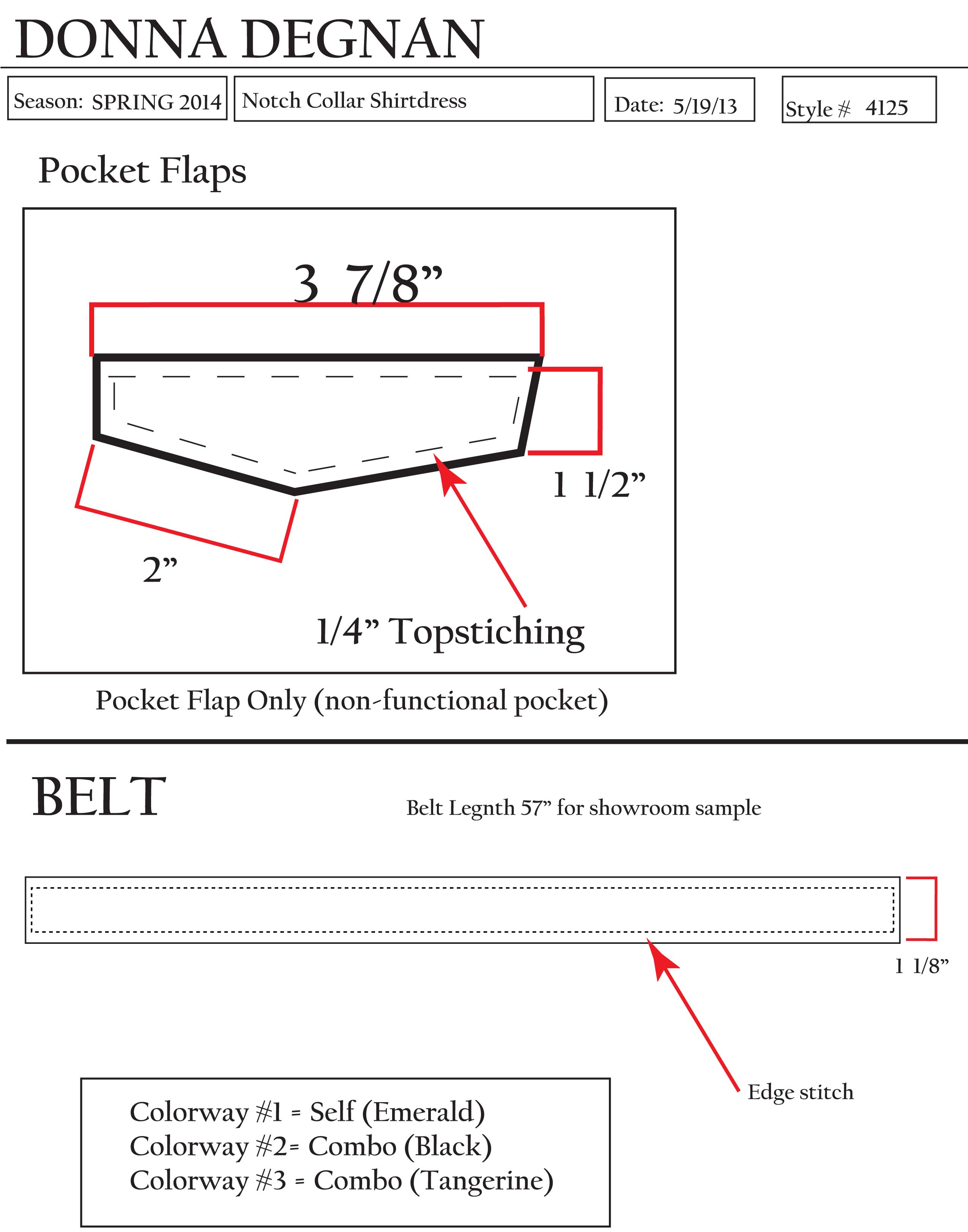 Sample Tech Pack and Spec Sheet by Corey Powers at
